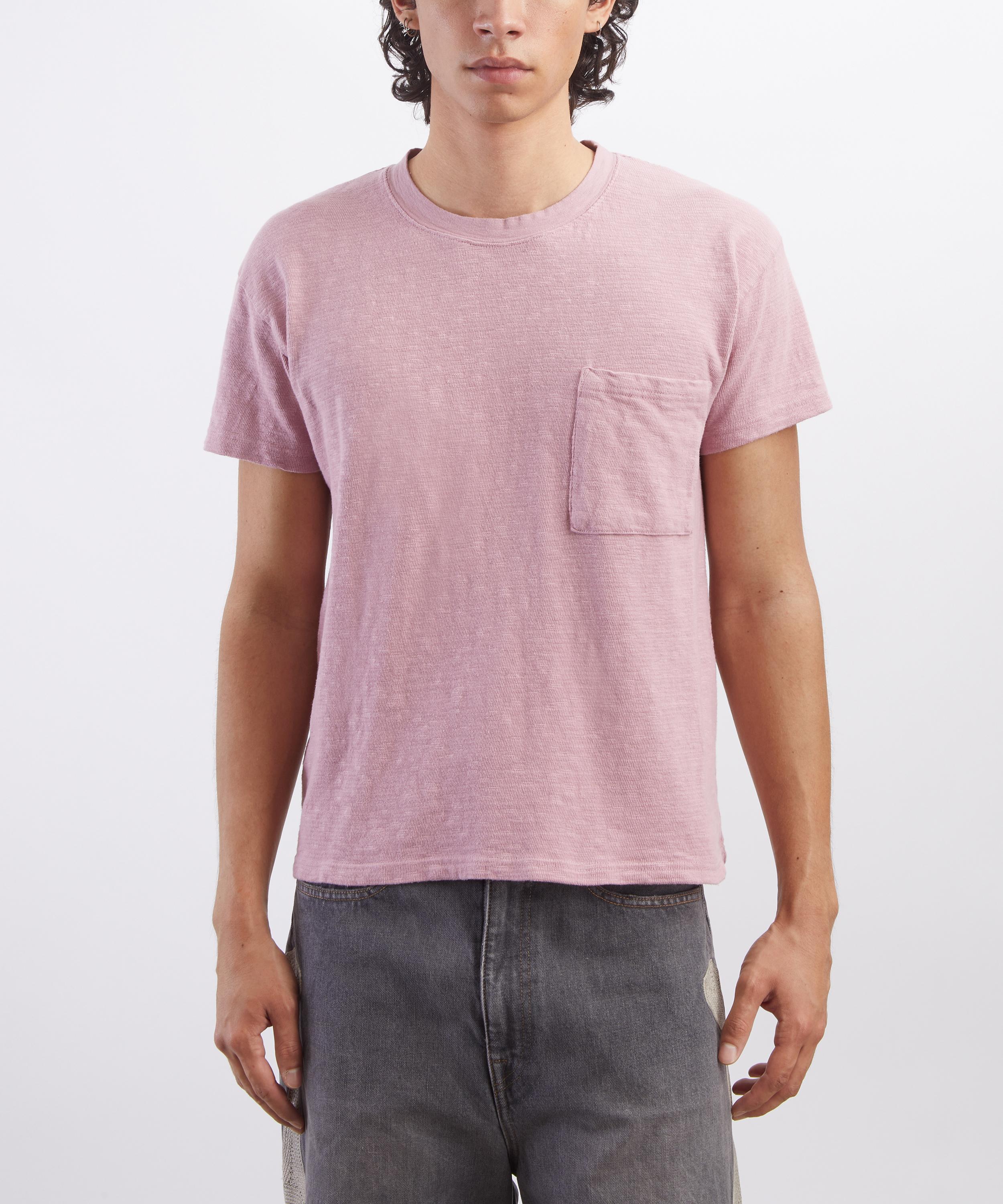 Kapital - Pink Amuse Knit Pocket T-Shirt image number 2