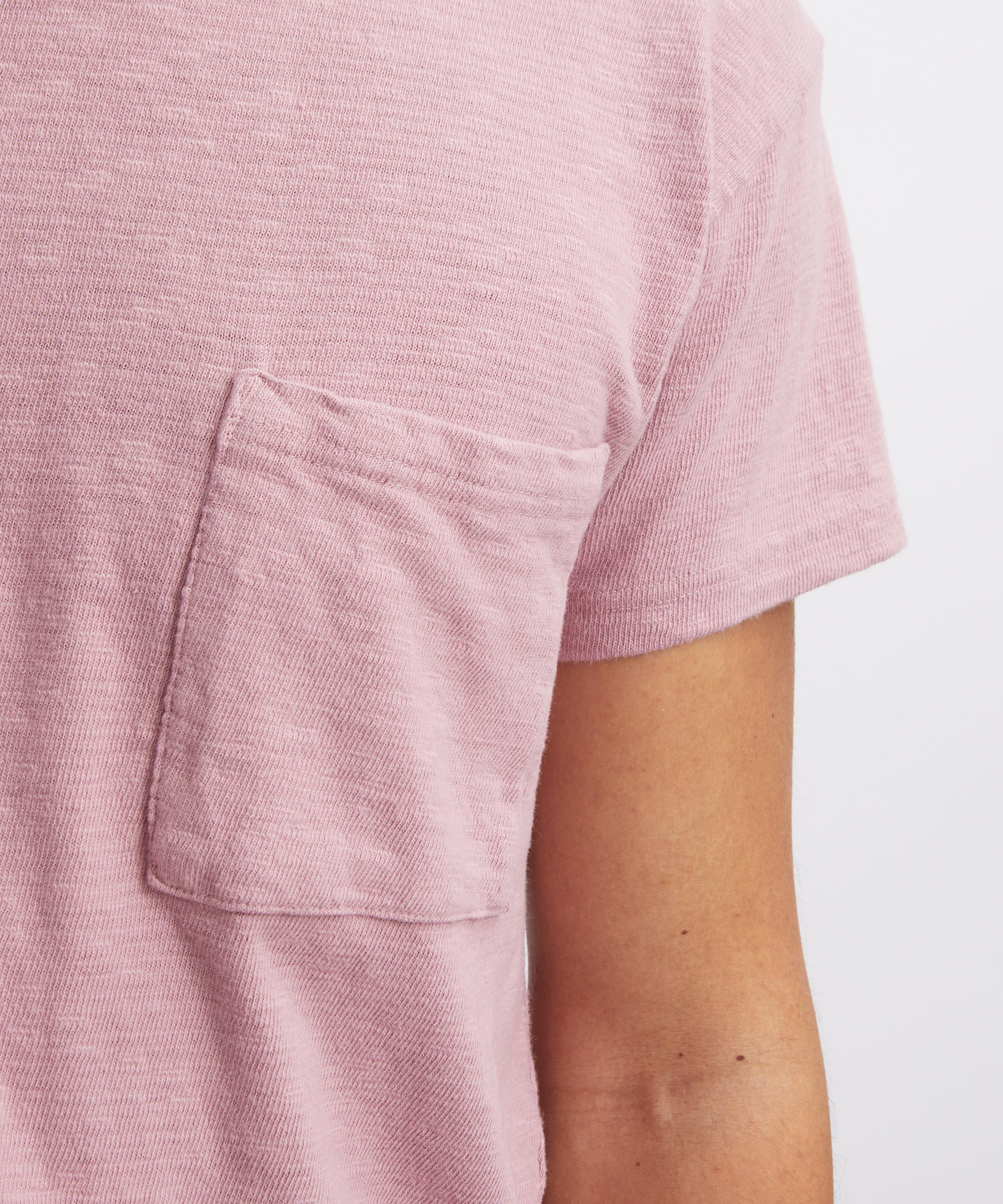 Kapital - Pink Amuse Knit Pocket T-Shirt image number 4
