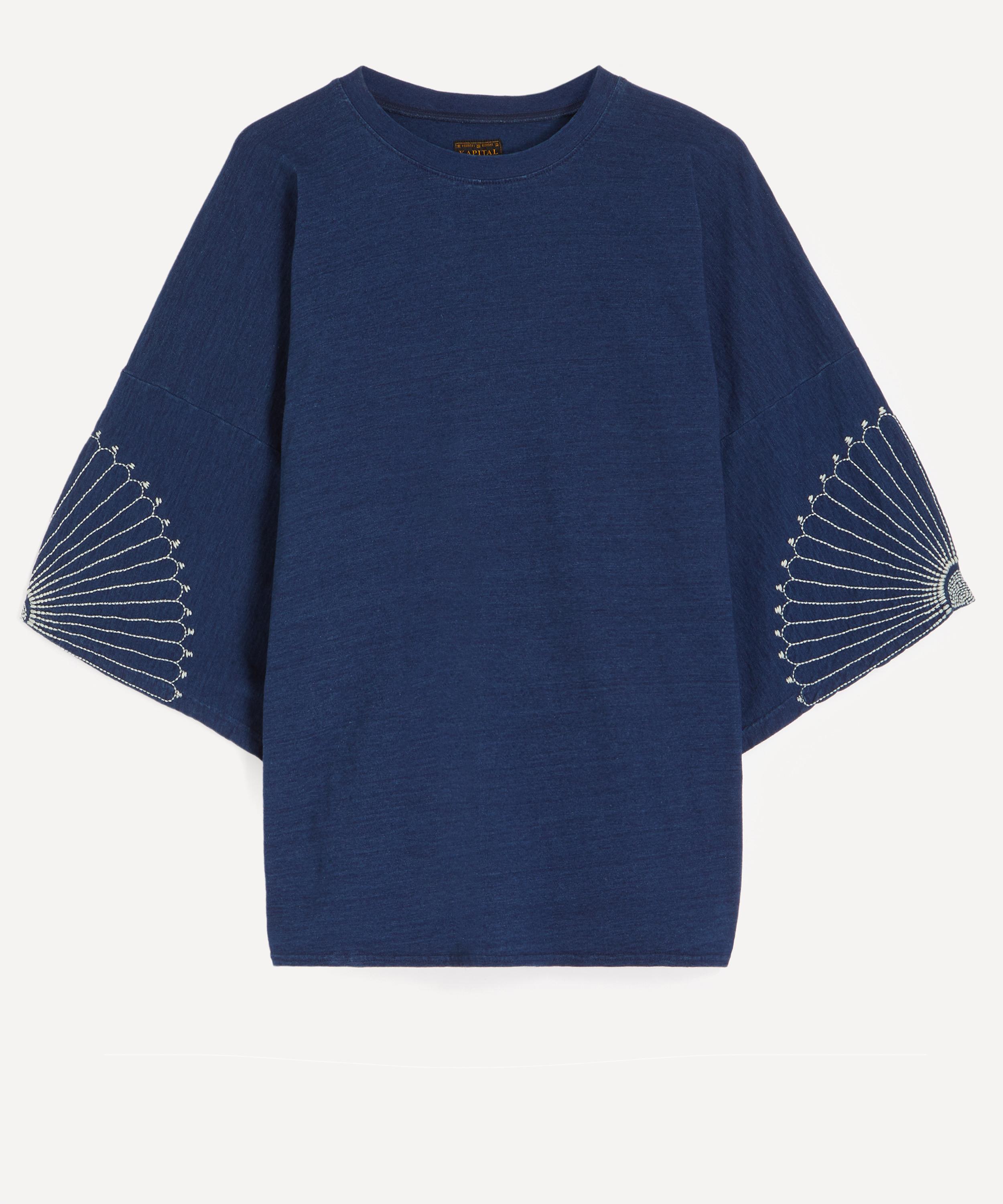 Kapital - Indigo Jersey Furokshiki Huge T-Shirt