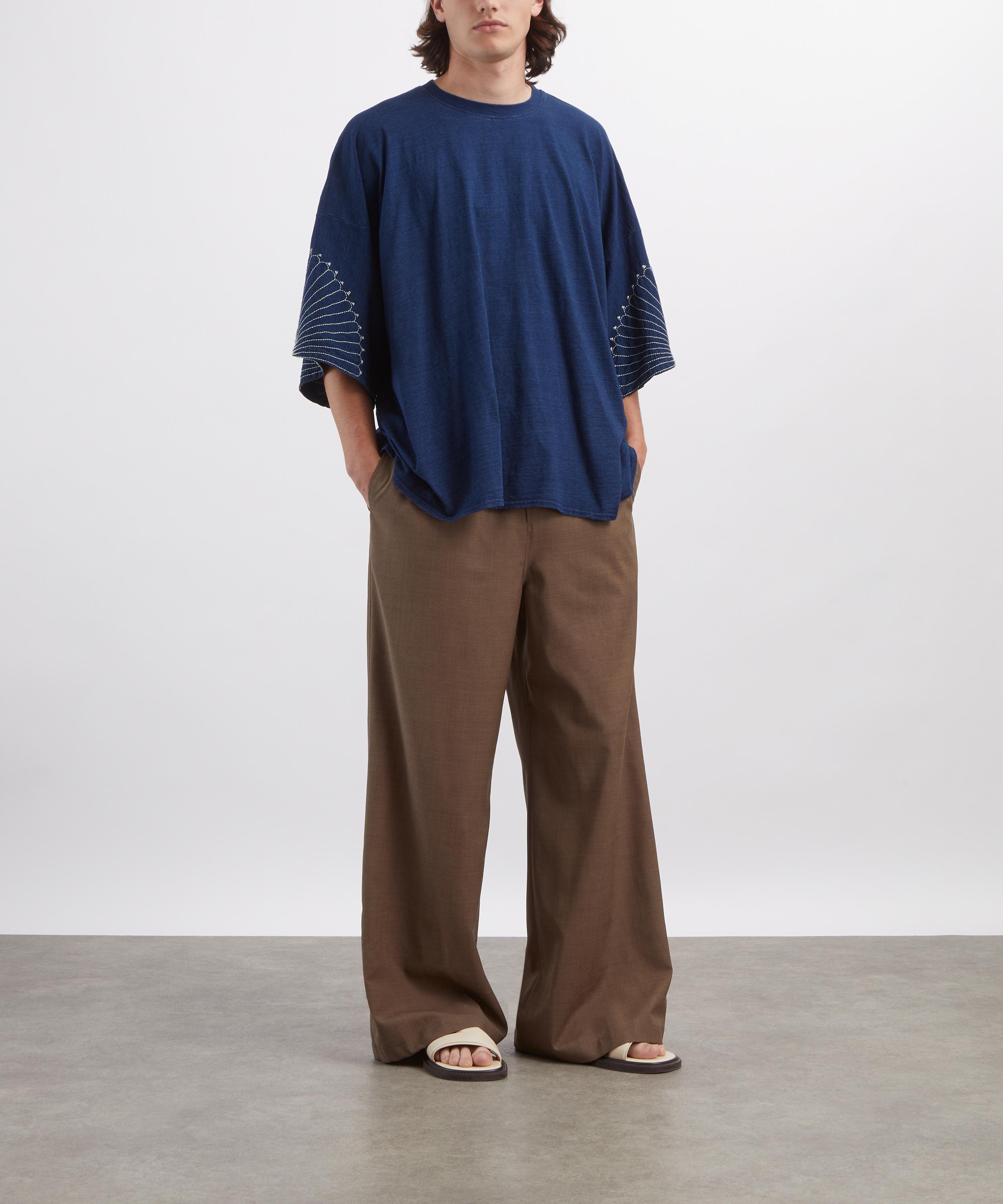 Kapital - Indigo Jersey Furokshiki Huge T-Shirt image number 1