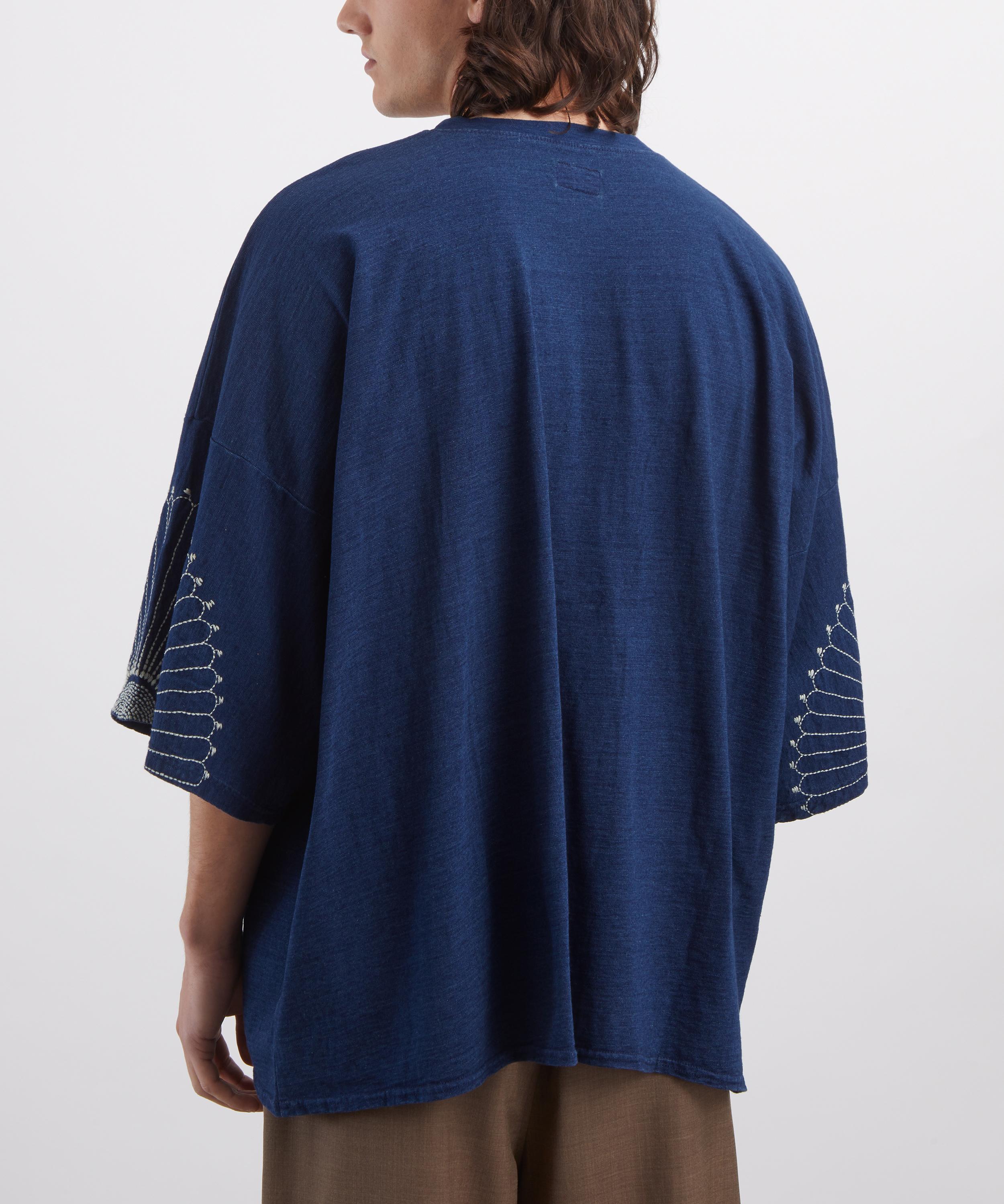 Kapital - Indigo Jersey Furokshiki Huge T-Shirt image number 3