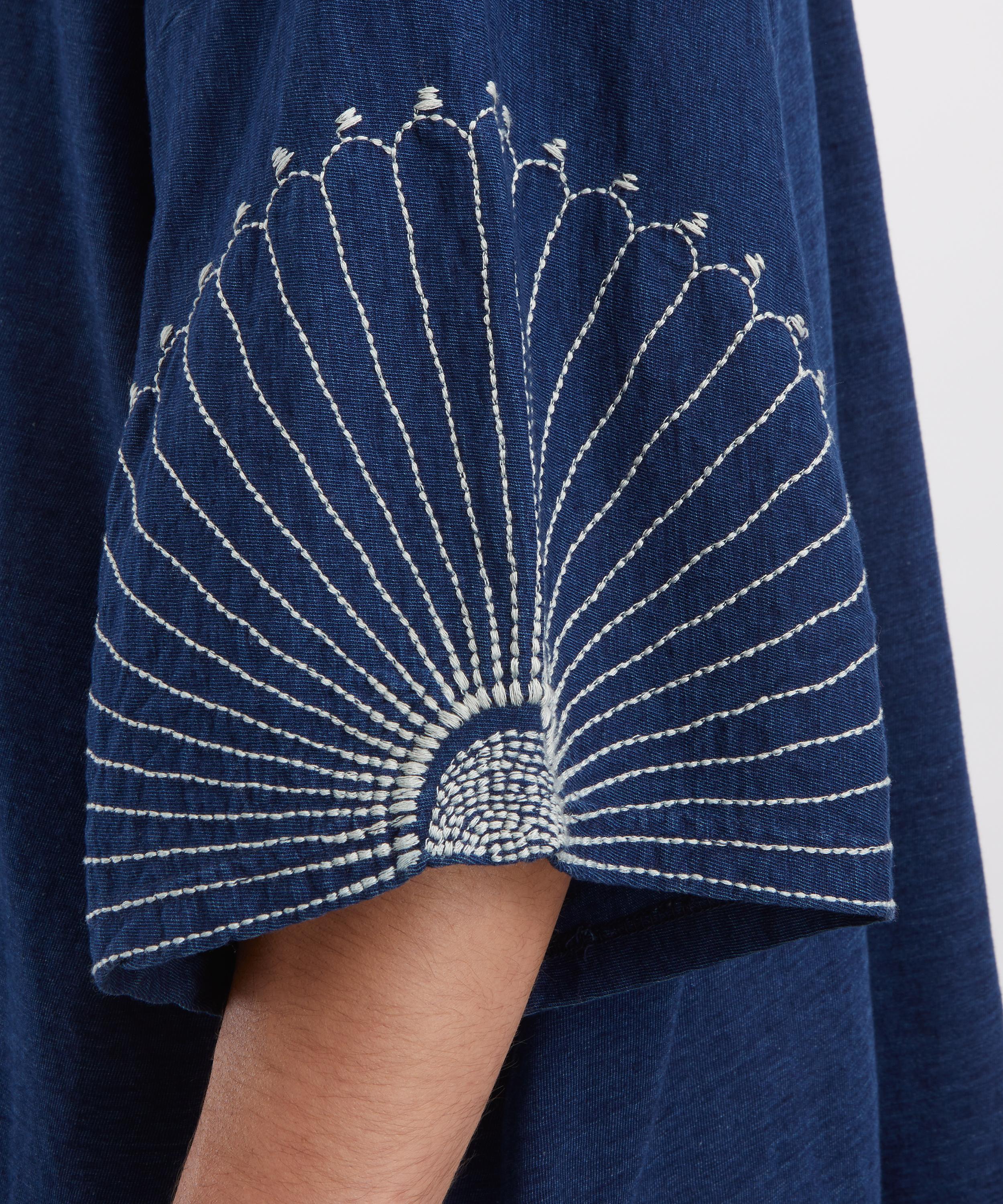 Kapital - Indigo Jersey Furokshiki Huge T-Shirt image number 4