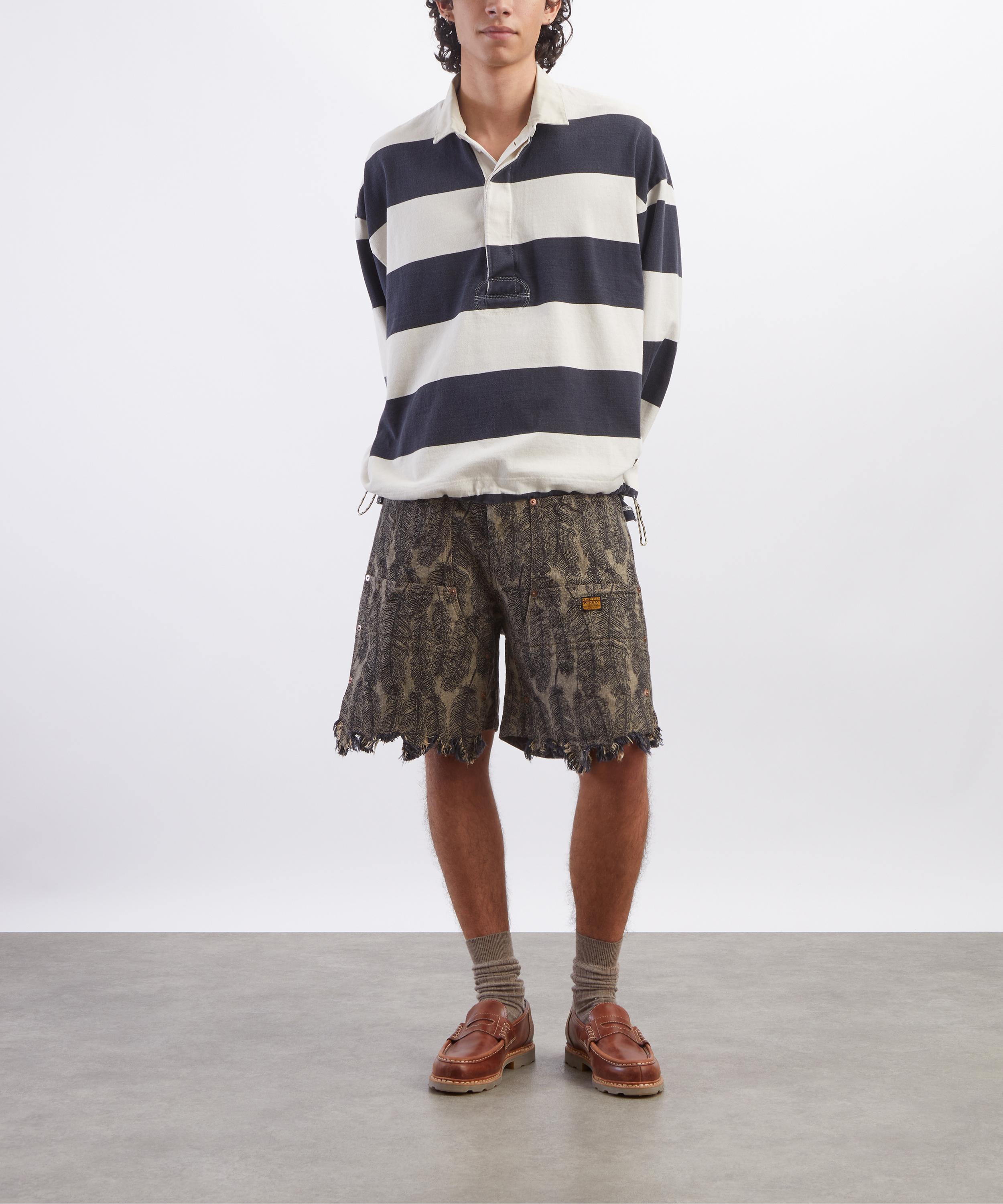 Kapital - 12oz Magpie Denim Double Knee Easy Shorts image number 1