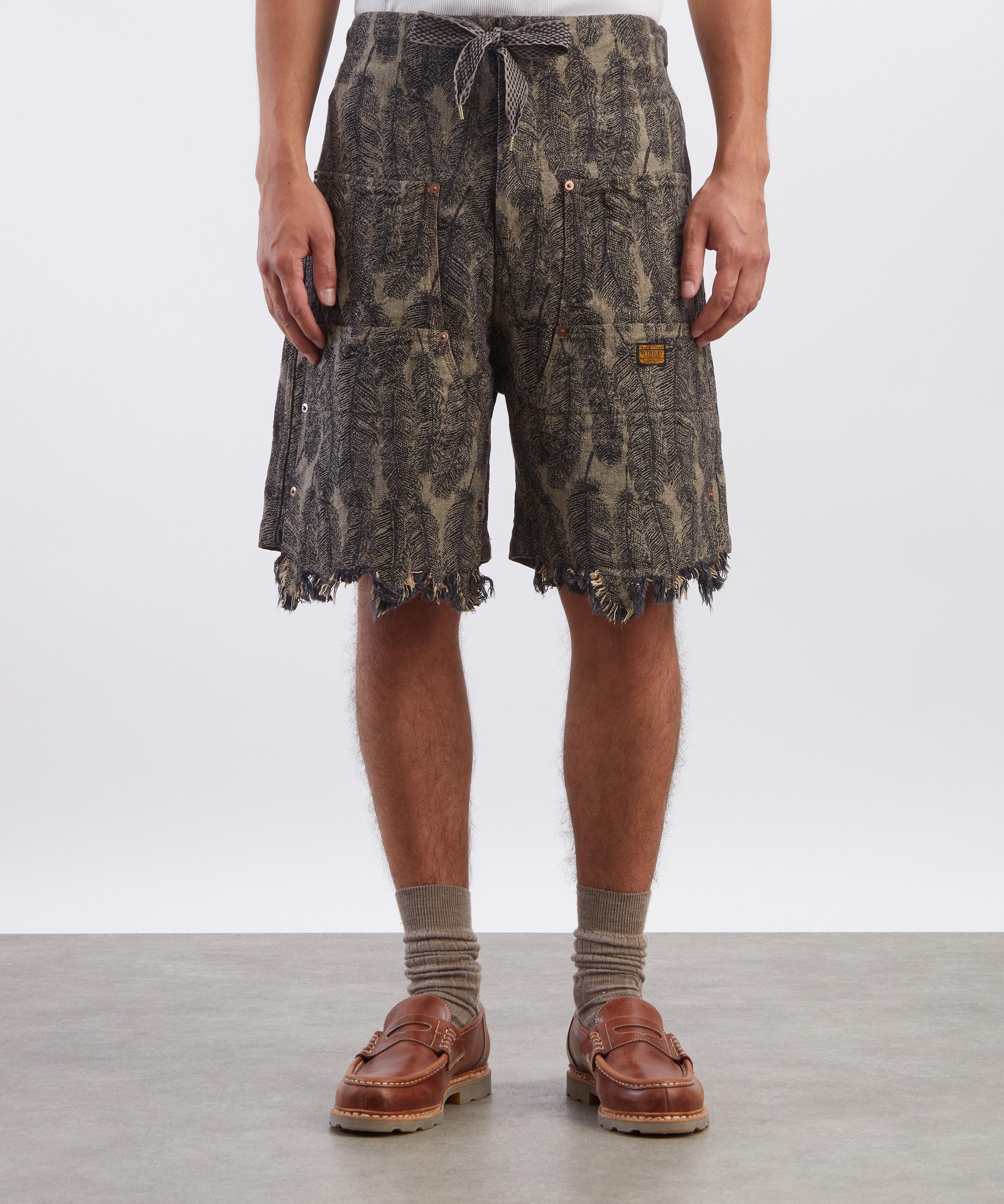 Kapital - 12oz Magpie Denim Double Knee Easy Shorts image number 2
