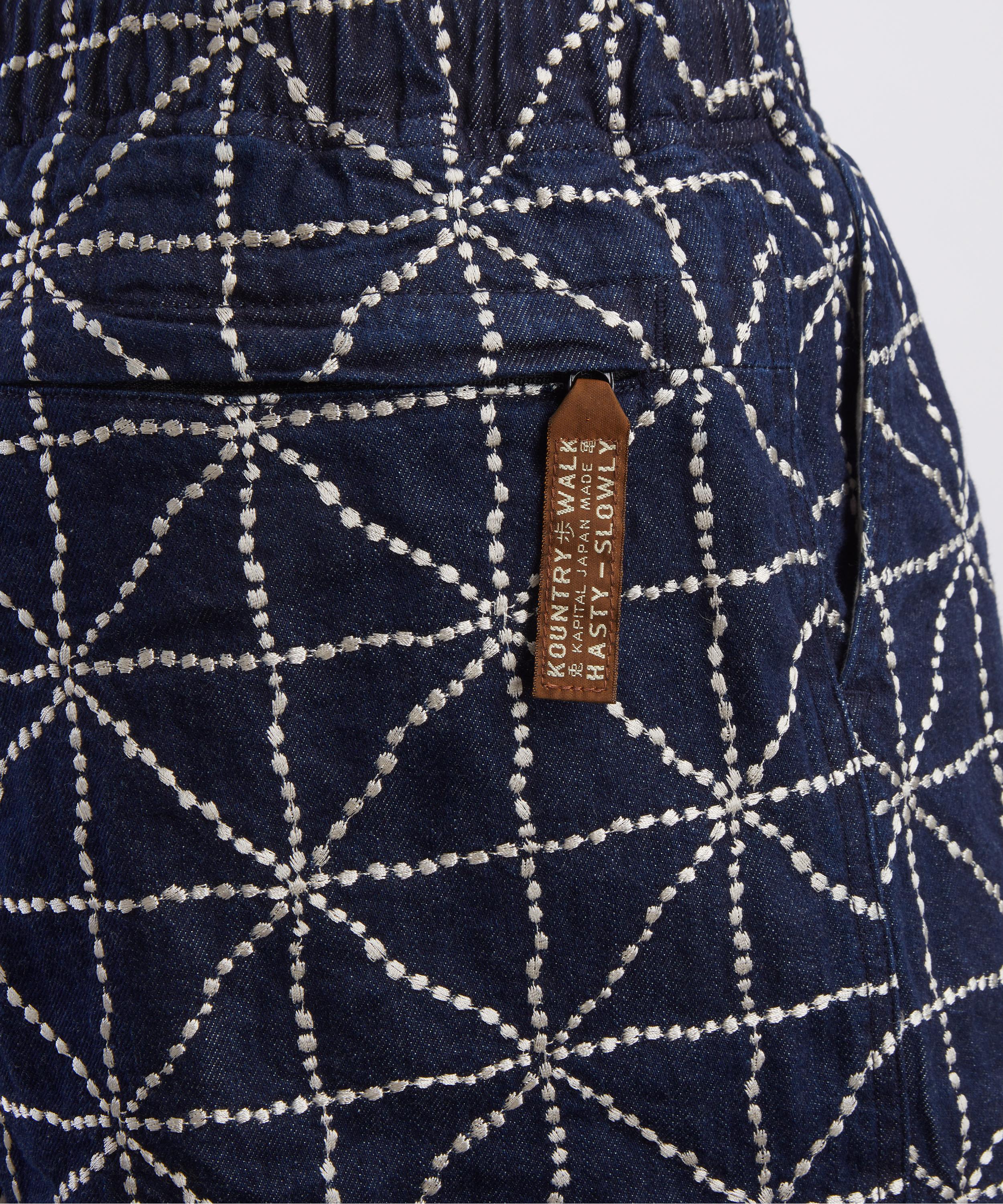 Kapital - 8oz Denim FOLK-DOJO Easy Shorts image number 4