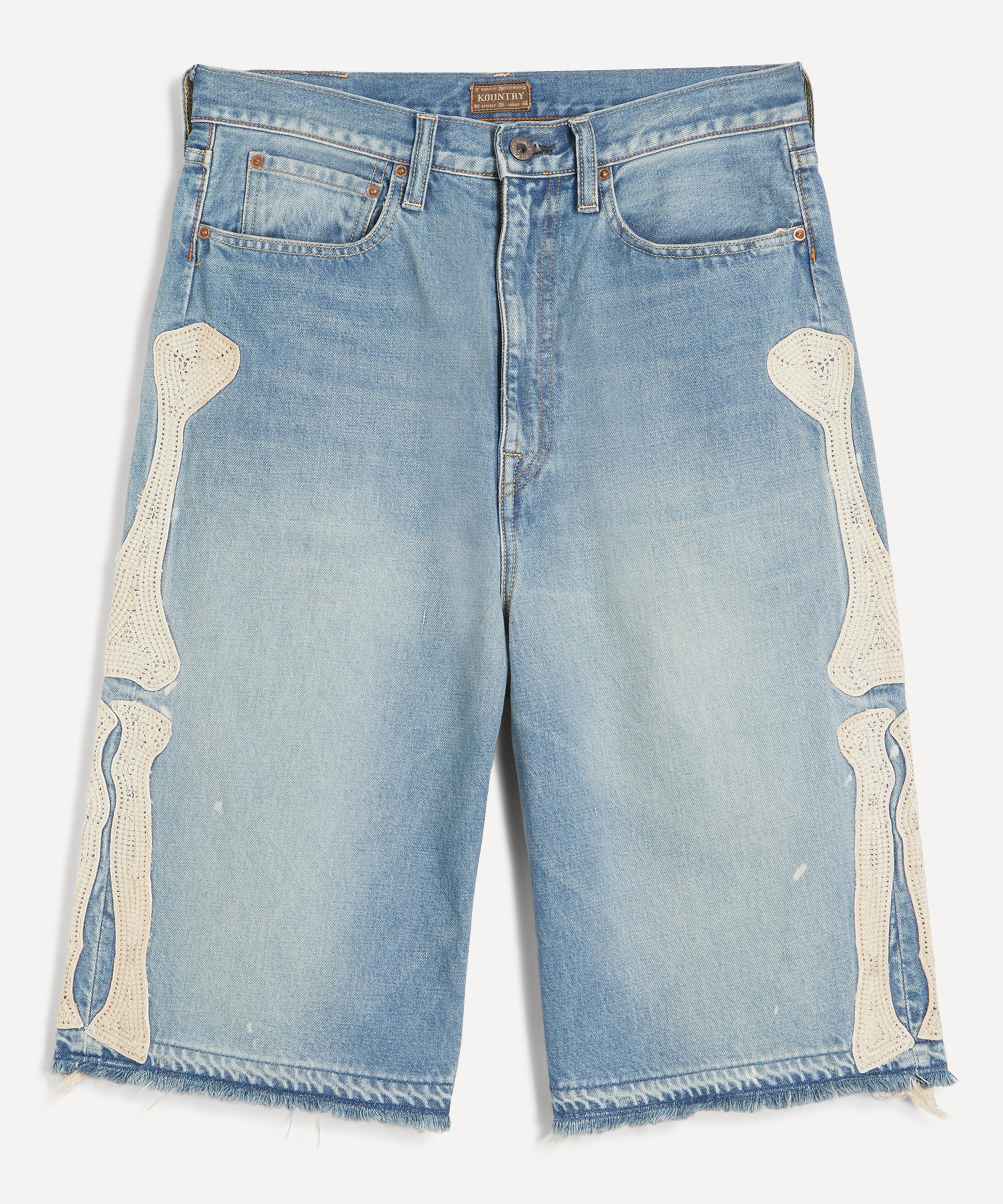 Kapital - Light Indigo 14oz Denim 5P BONE Shorts