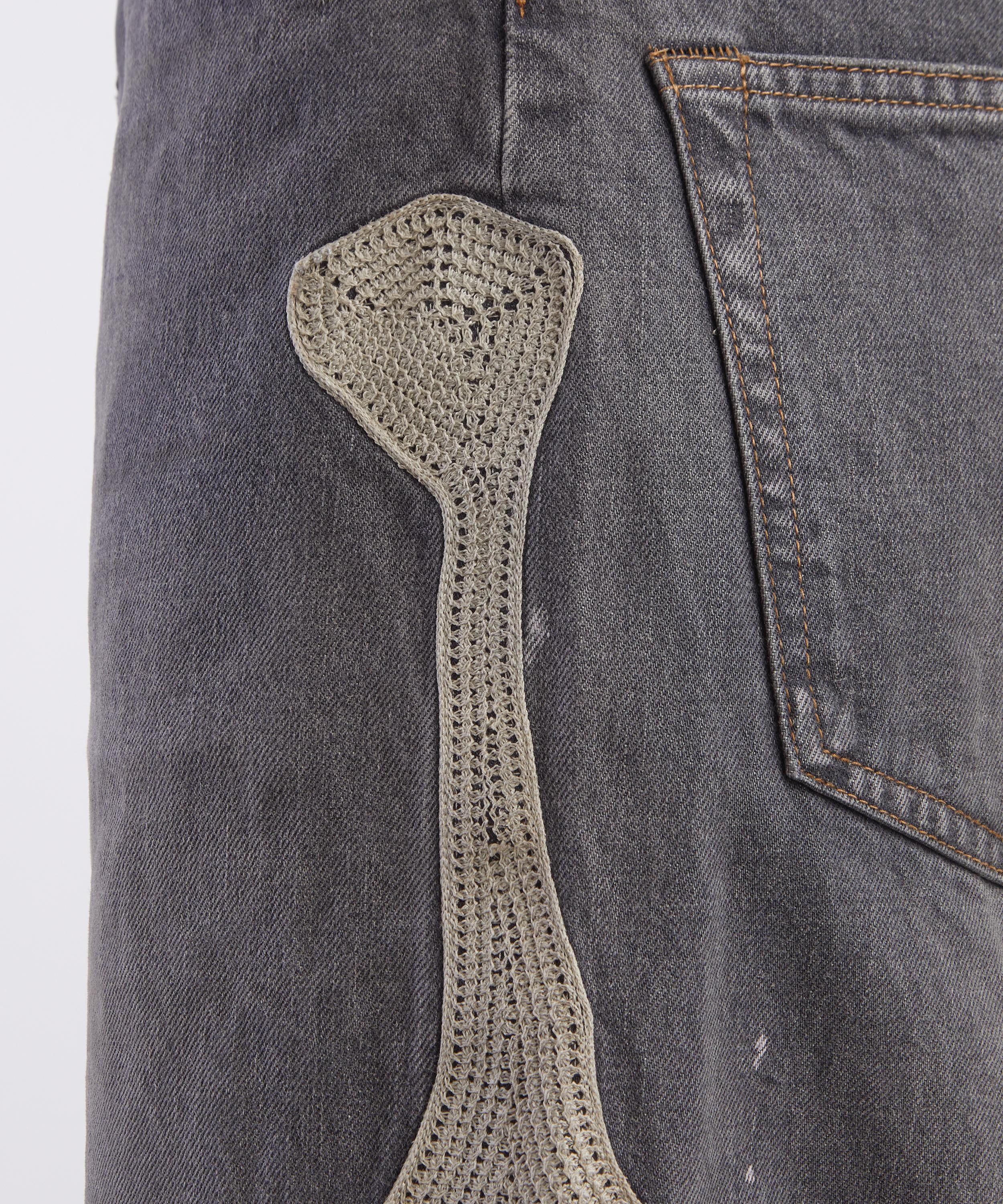 Kapital - Black Indigo 14oz Denim 5P BONE Shorts image number 4
