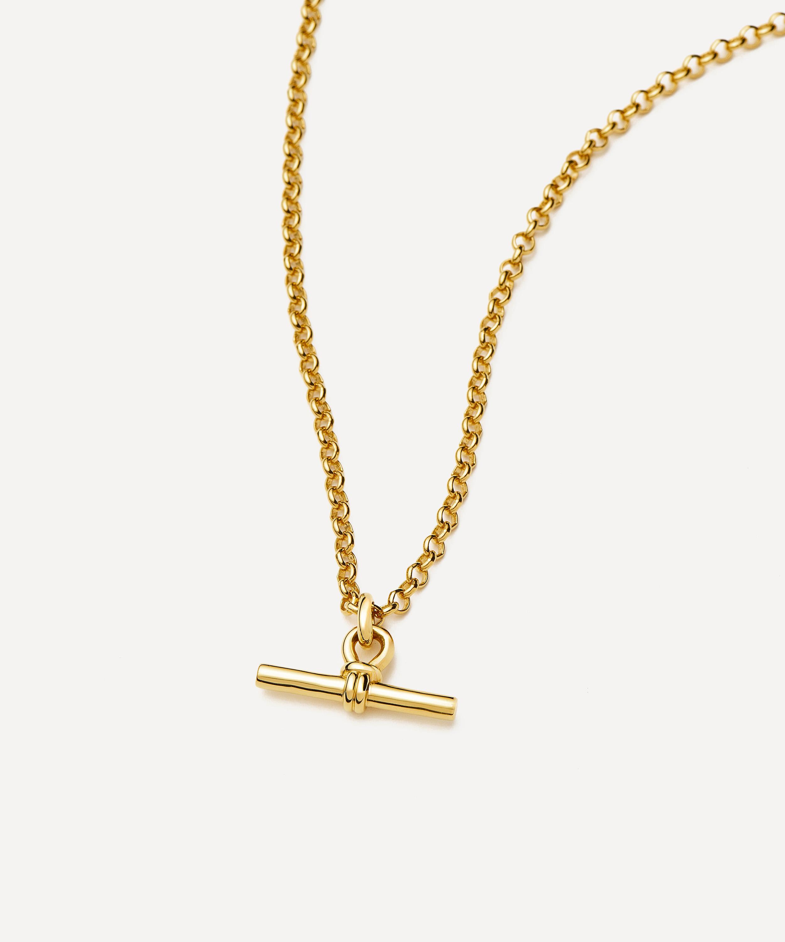 Missoma - 18ct Gold-Plated Chunky T-Bar Pendant Necklace image number 3