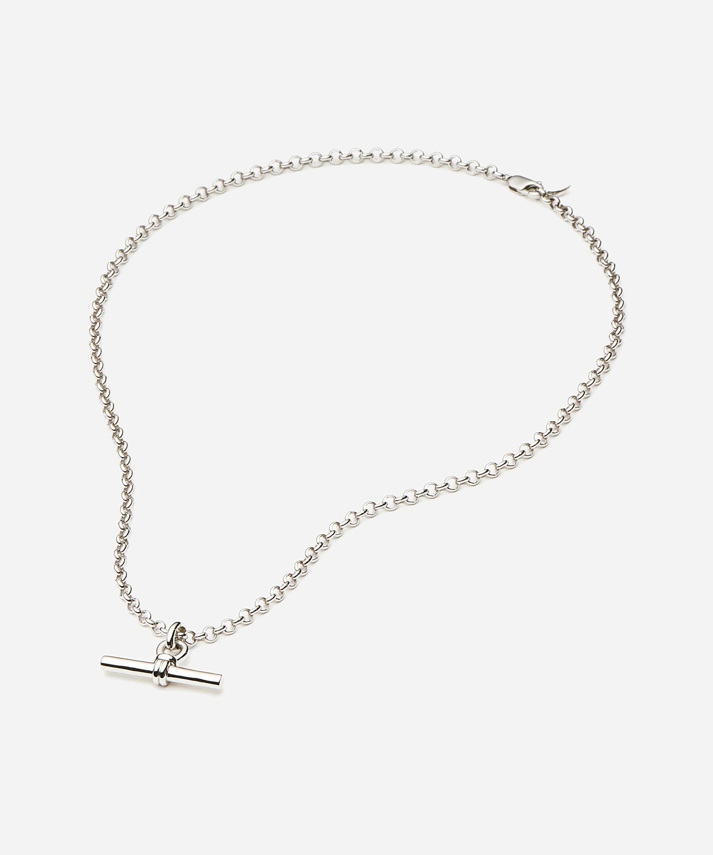 Missoma - Silver-Plated Chunky T-Bar Pendant Necklace image number 2