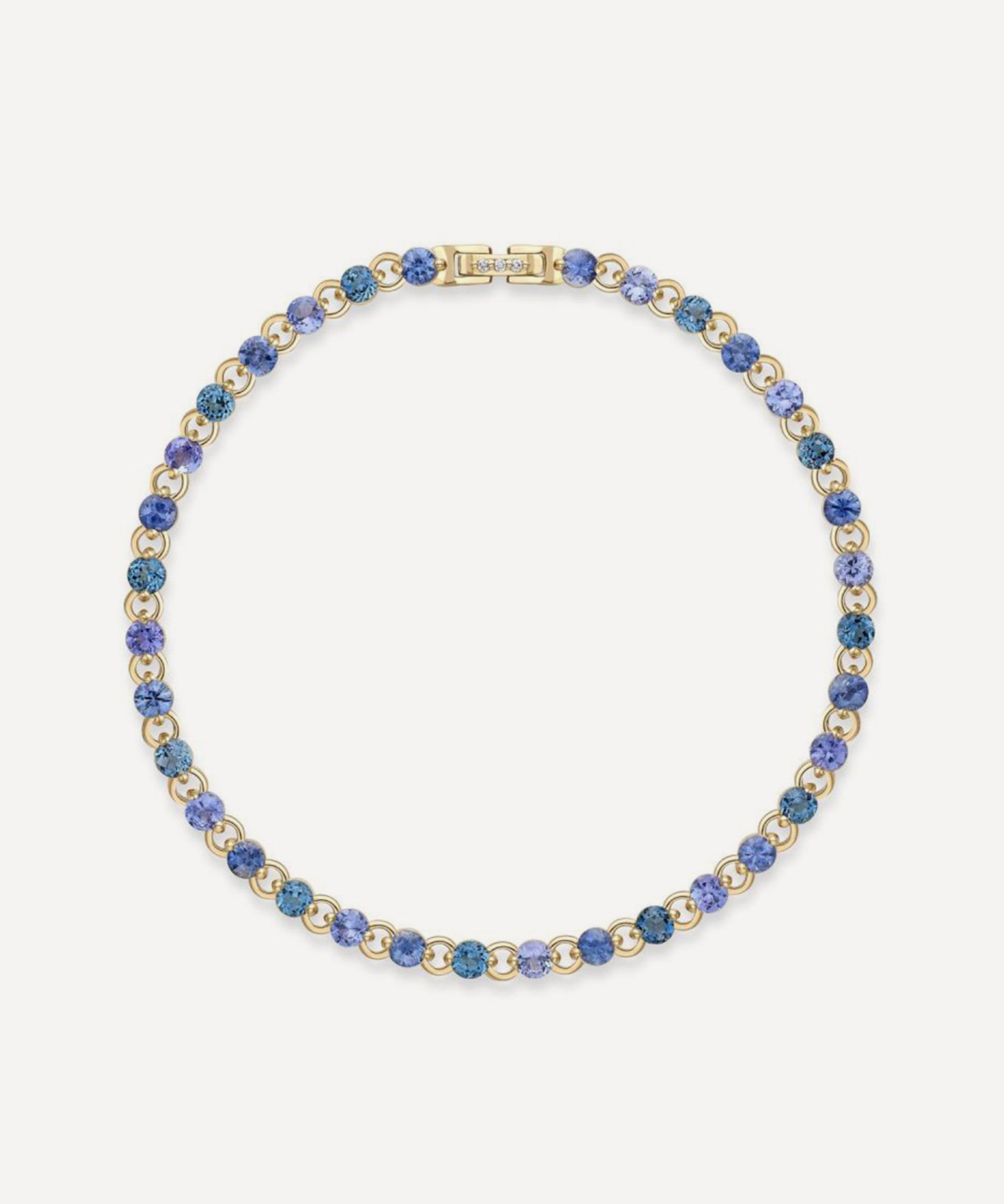 Dinny Hall - 14ct Gold Shuga 3mm Blue Precious Gemstone Tennis Bracelet image number 0