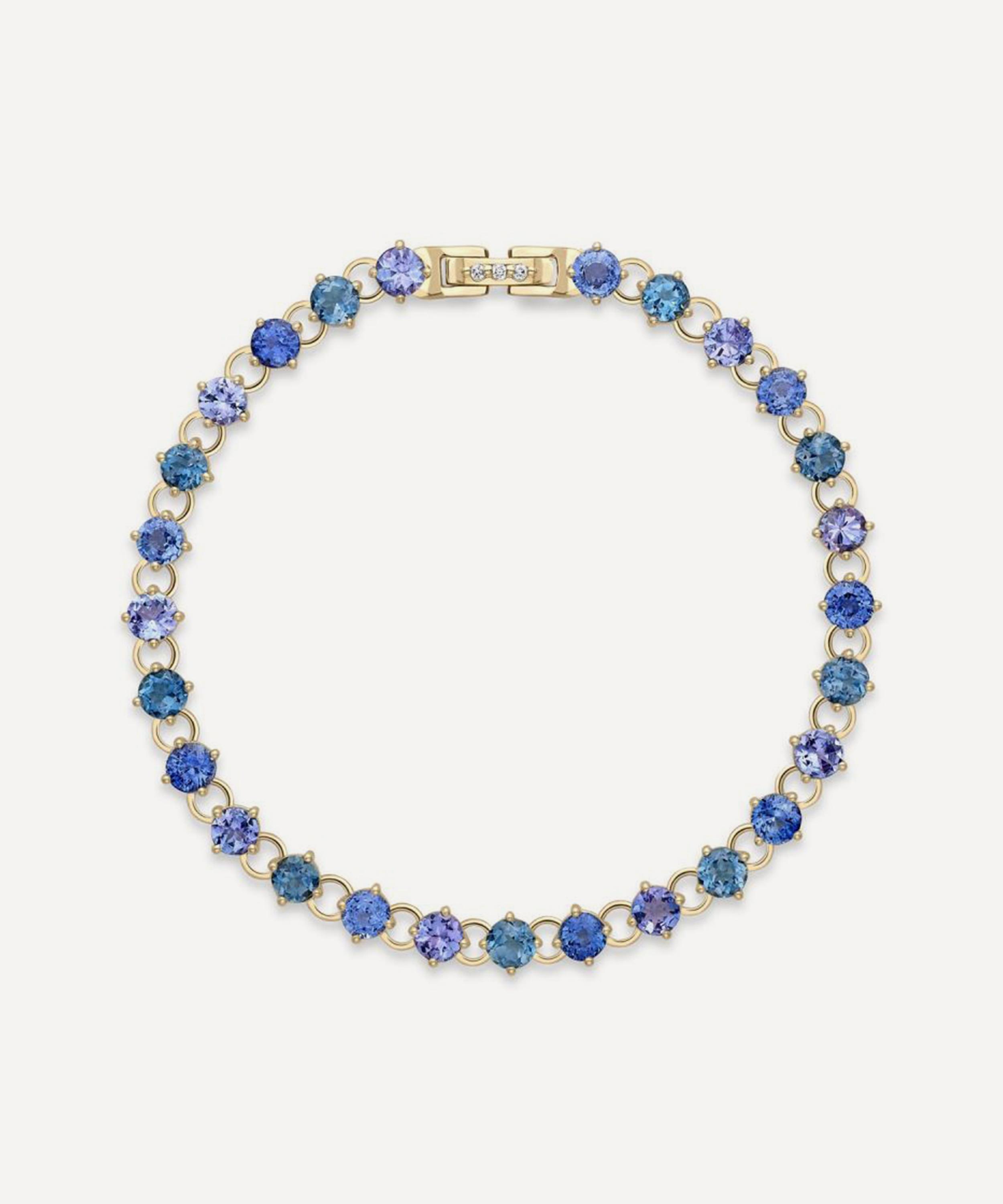 Dinny Hall - 14ct Gold Shuga 4mm Blue Precious Gemstone Tennis Bracelet image number 0