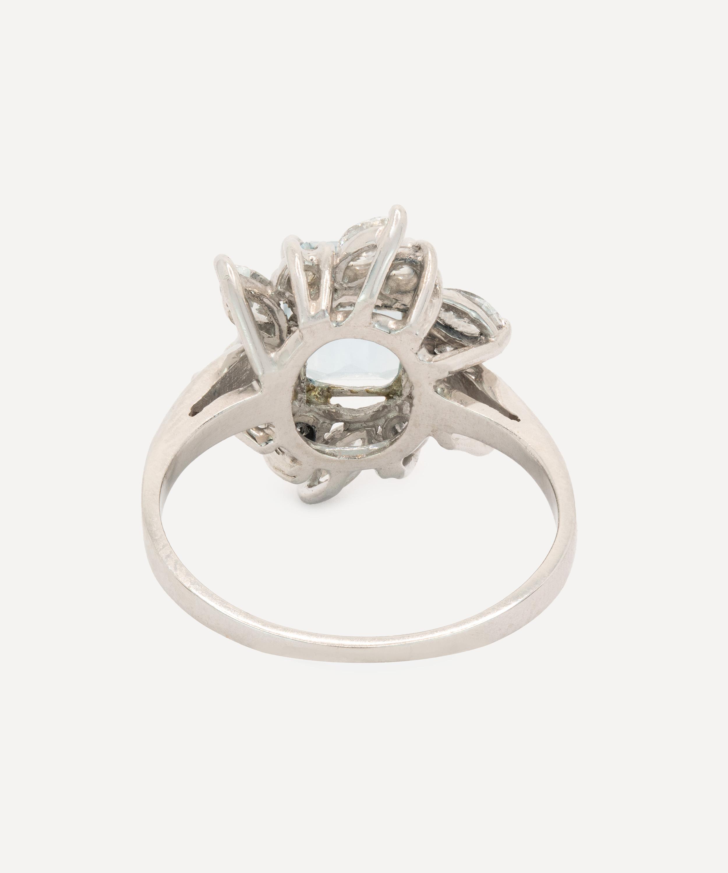 Kojis - Platinum Aquamarine and Diamond Ring image number 3