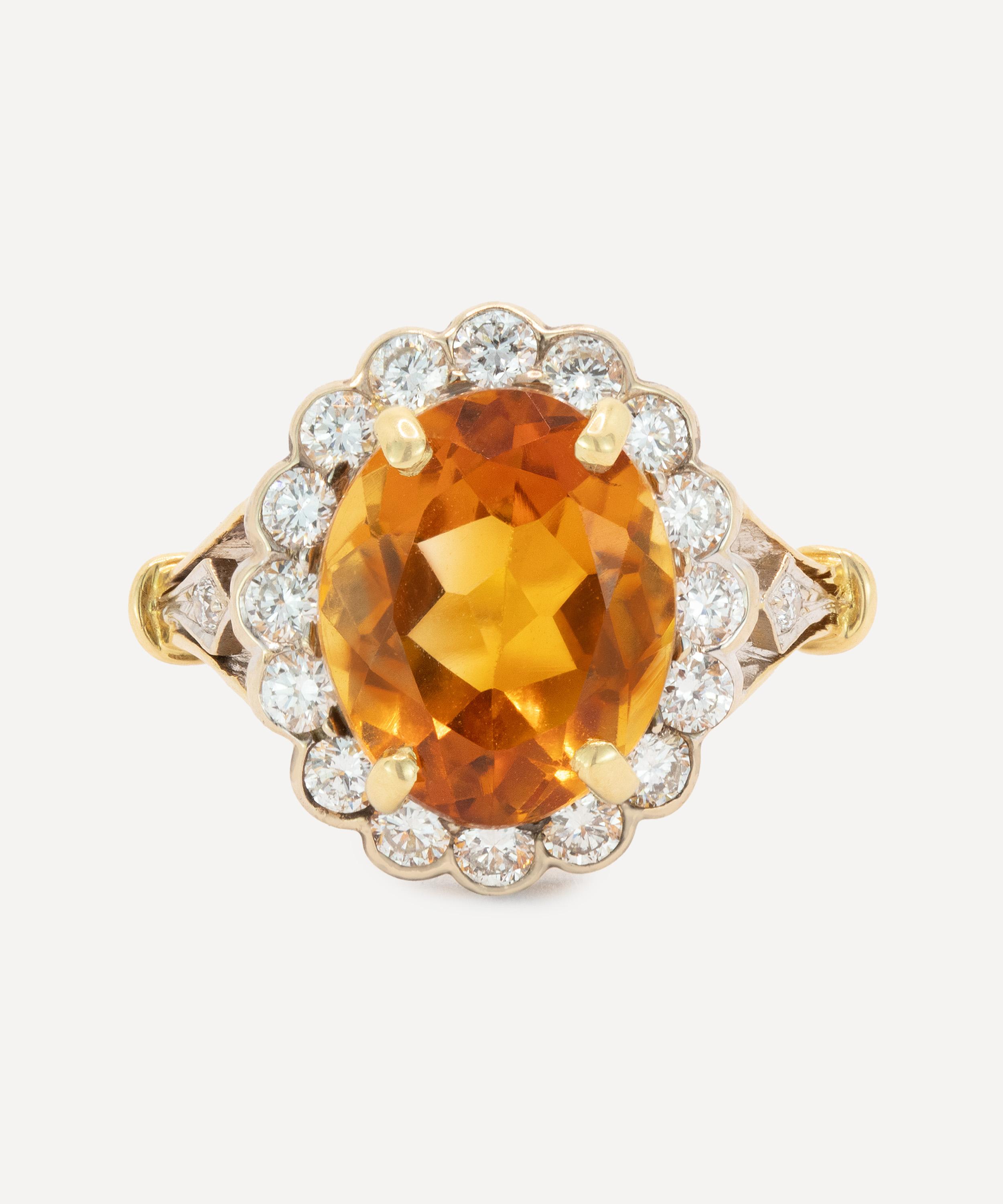 Kojis - 18ct Gold Citrine and Diamond Ring
