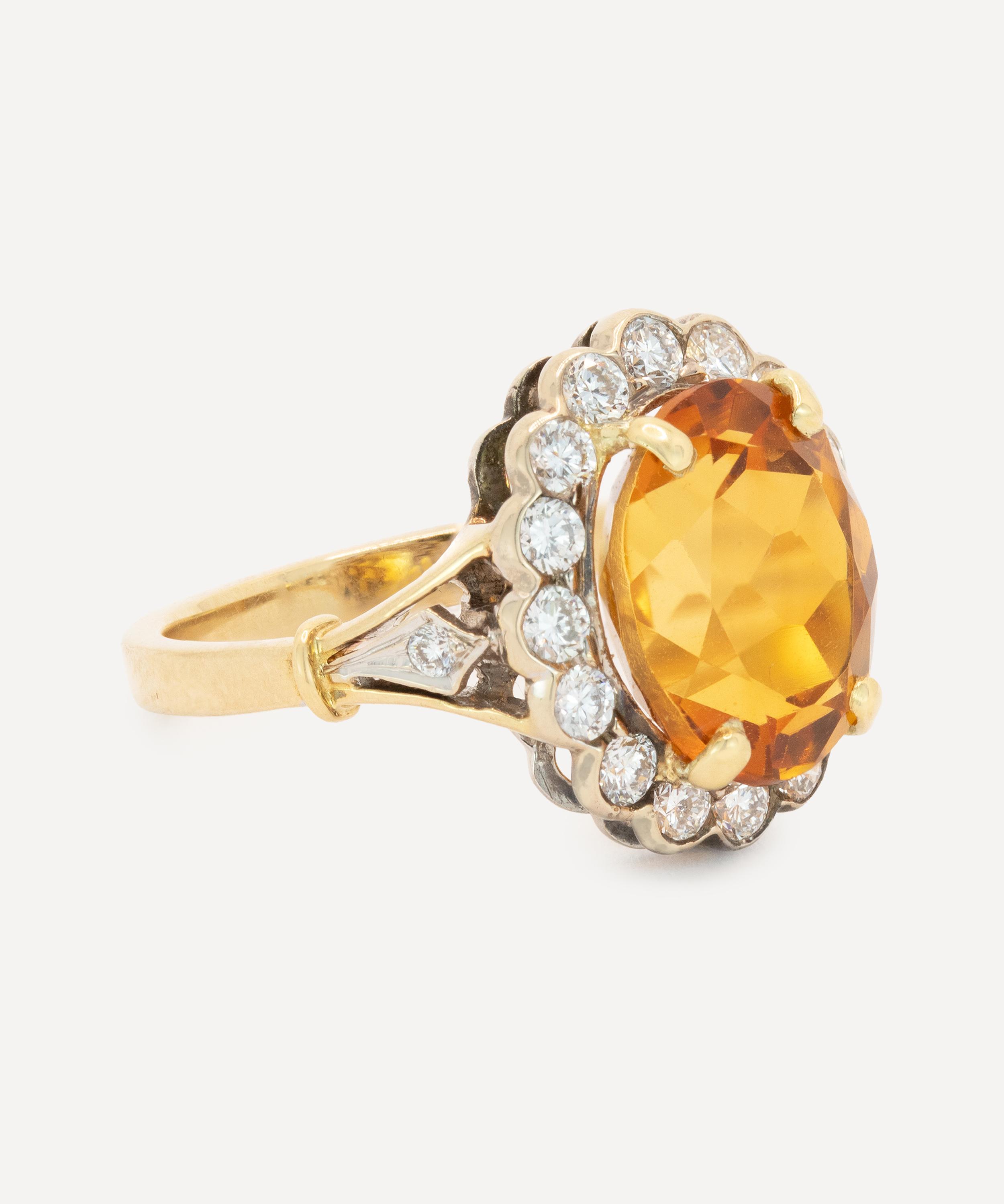 Kojis - 18ct Gold Citrine and Diamond Ring image number 1