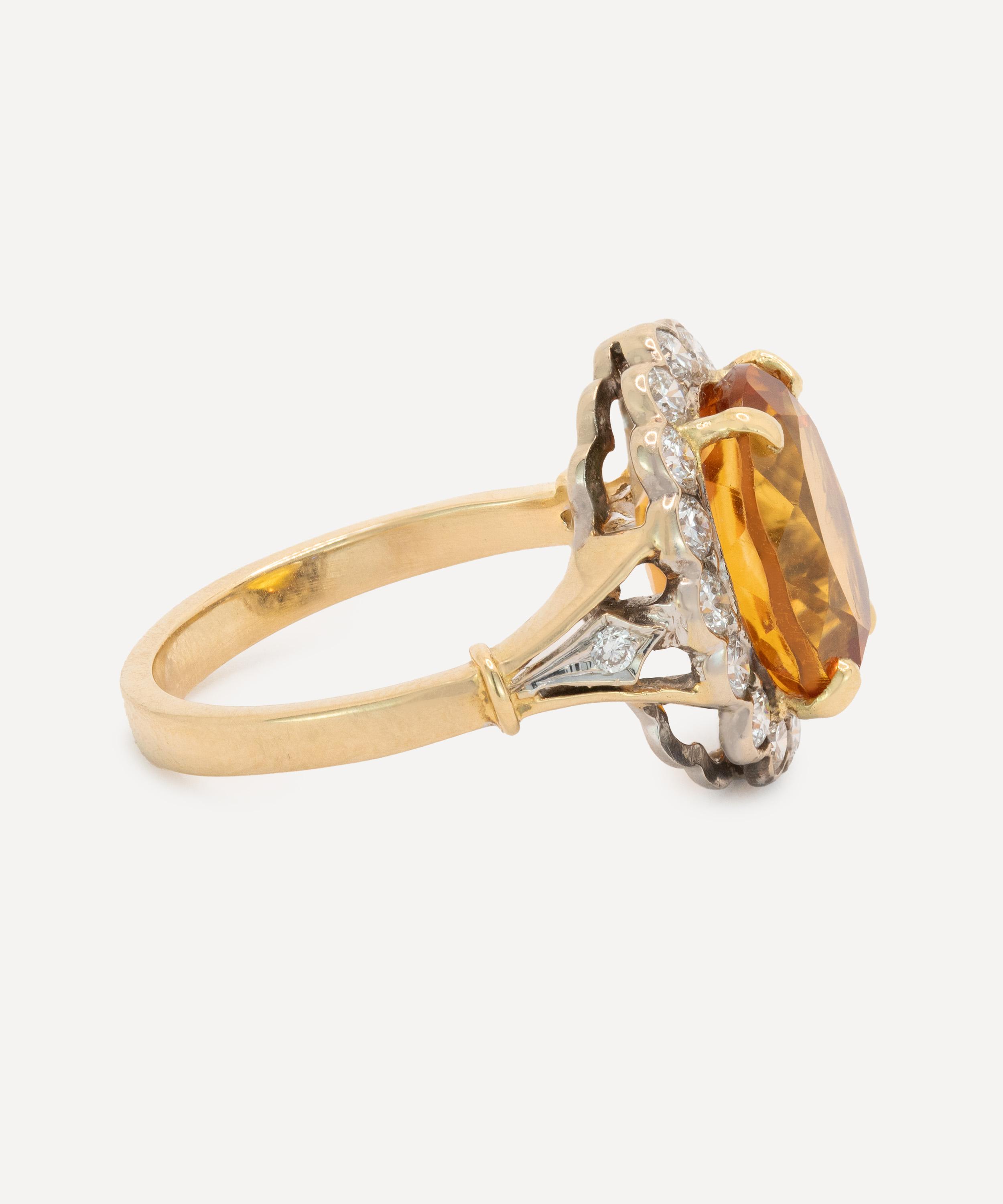 Kojis - 18ct Gold Citrine and Diamond Ring image number 2