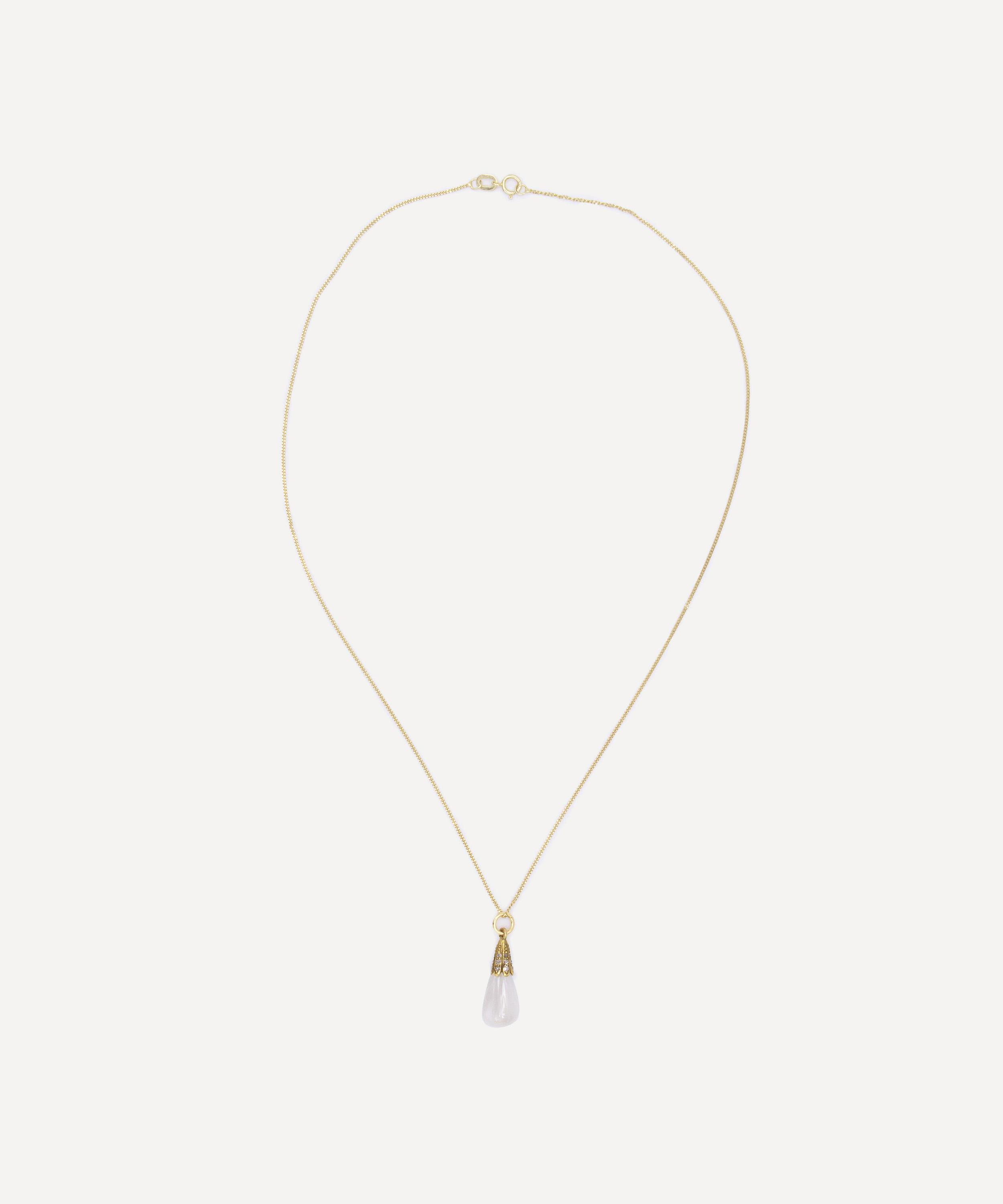 Kojis - 18ct Gold Antique Natural Pearl Pendant Necklace image number 1