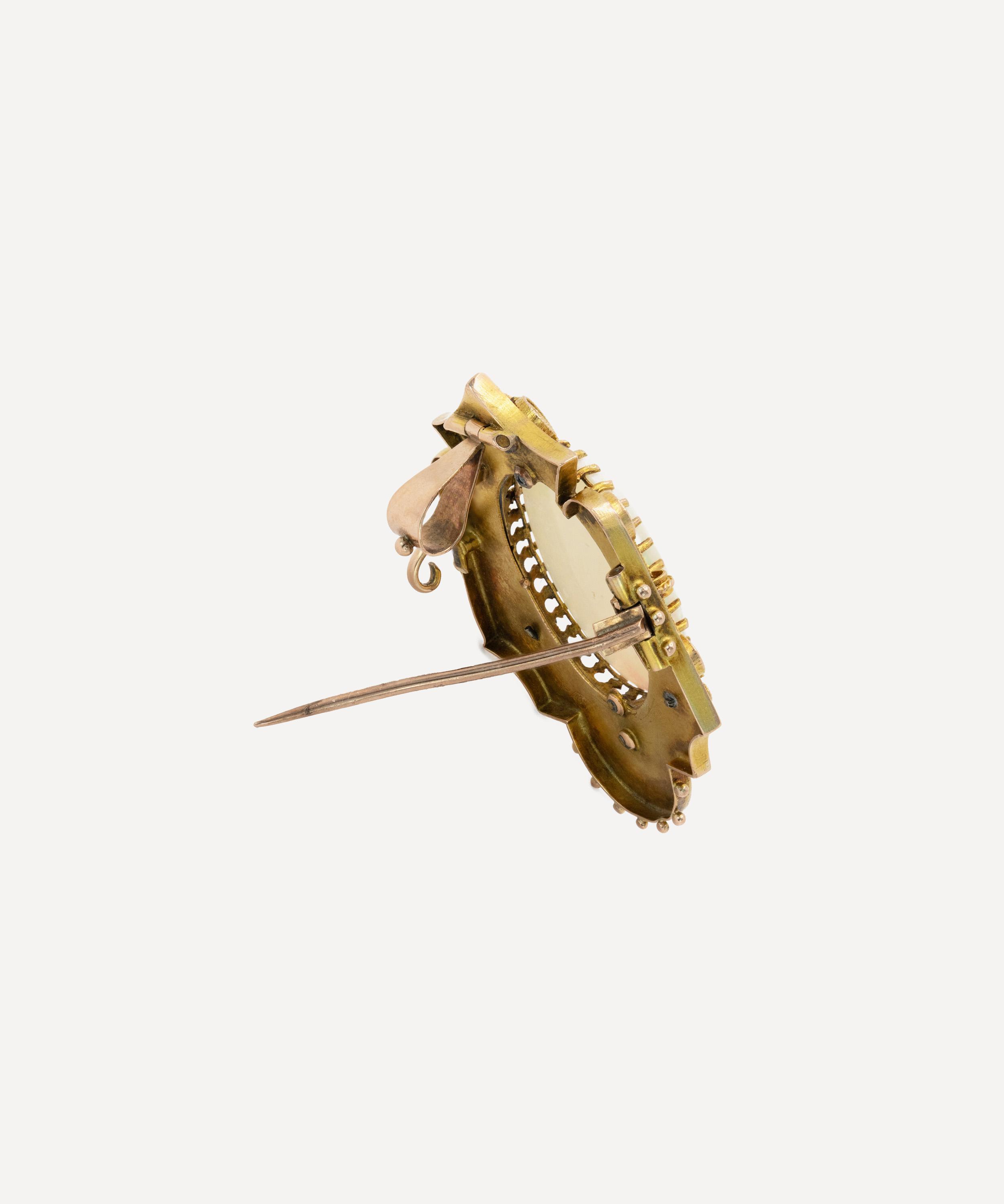 Kojis - 9ct Rose Gold Antique Opal Pendant Brooch image number 1