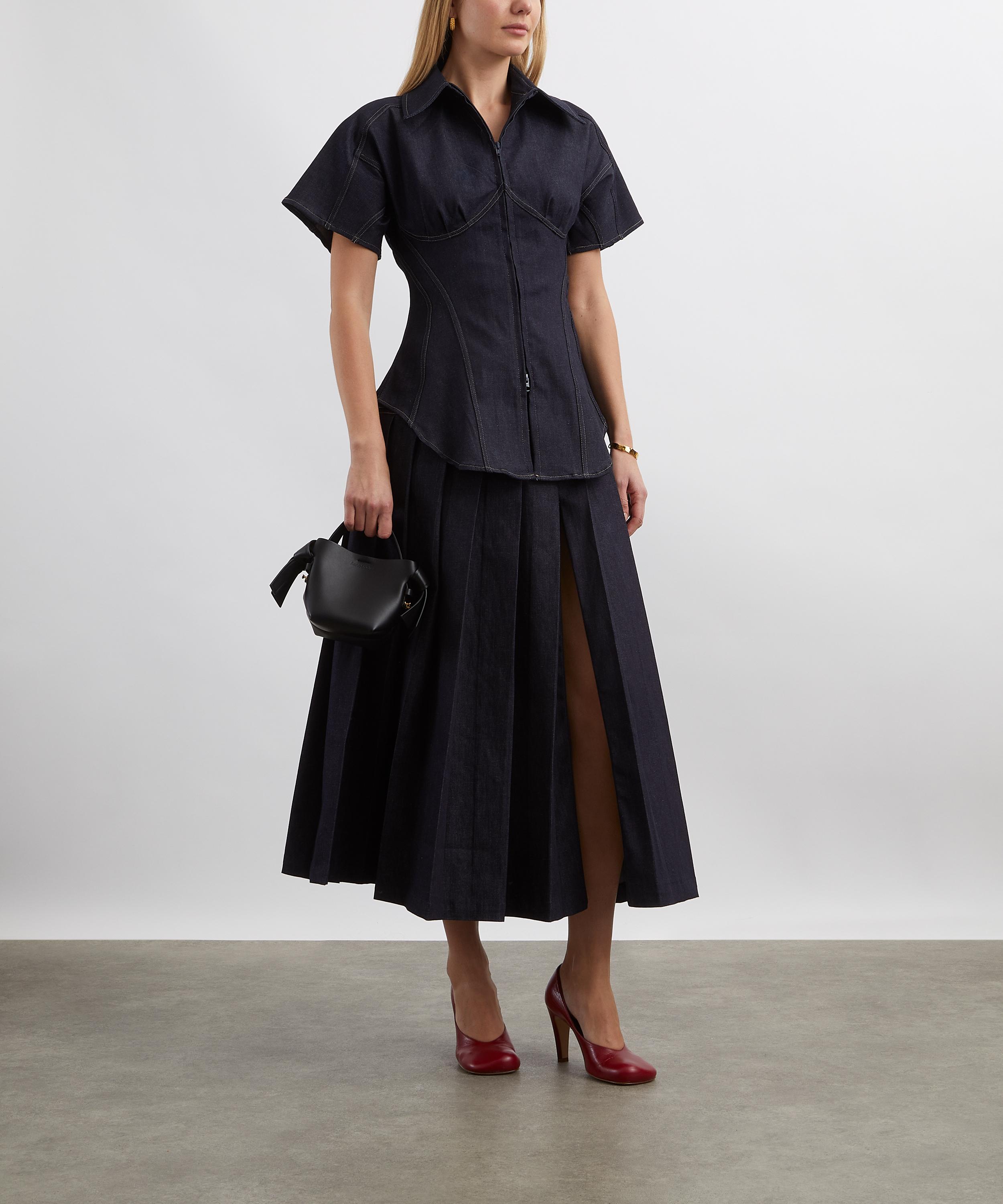 Tolu Coker - Denim Panelled Contour Bustier Blouse image number 1