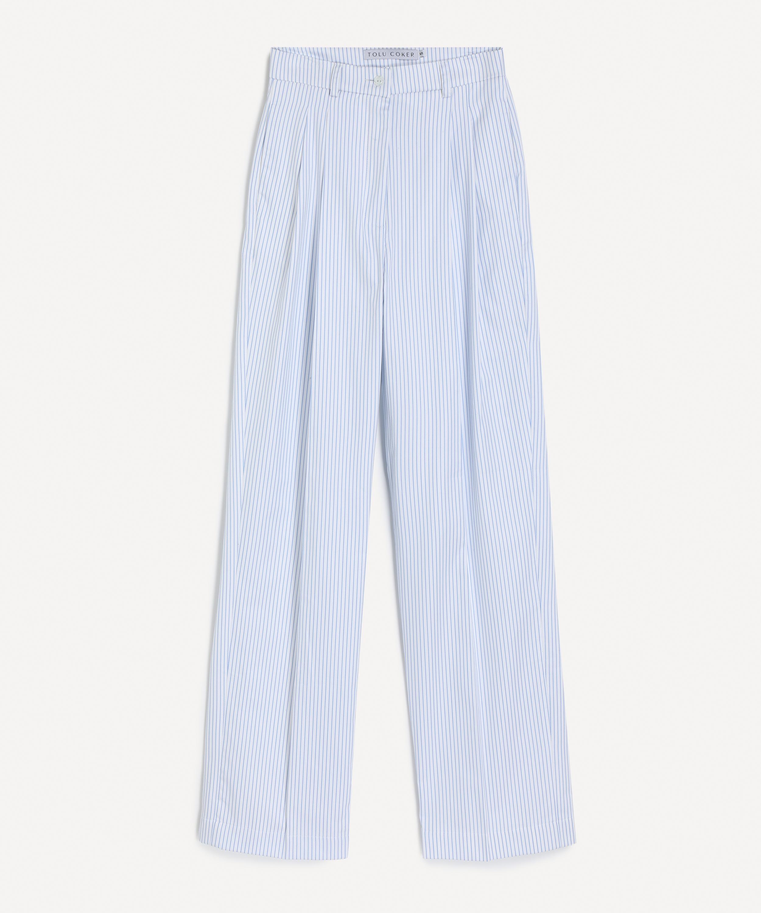 Tolu Coker - High-Waisted Tailored Pinstripe Trousers