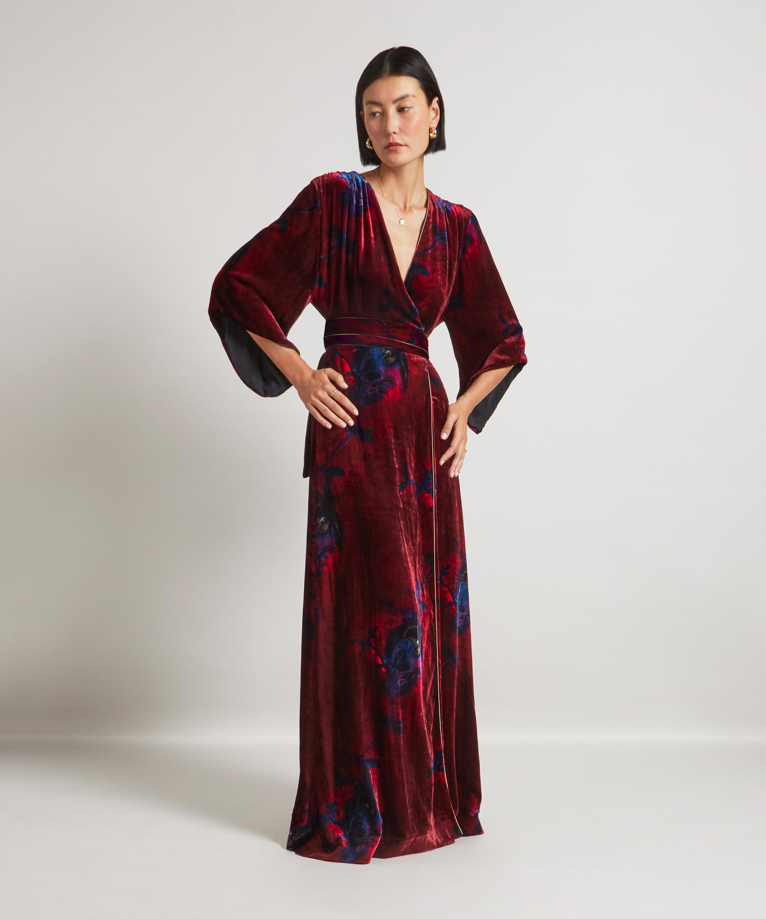 Liberty - HYPERNOVA 150 || Heron Long Velvet Wrap Dress image number 2