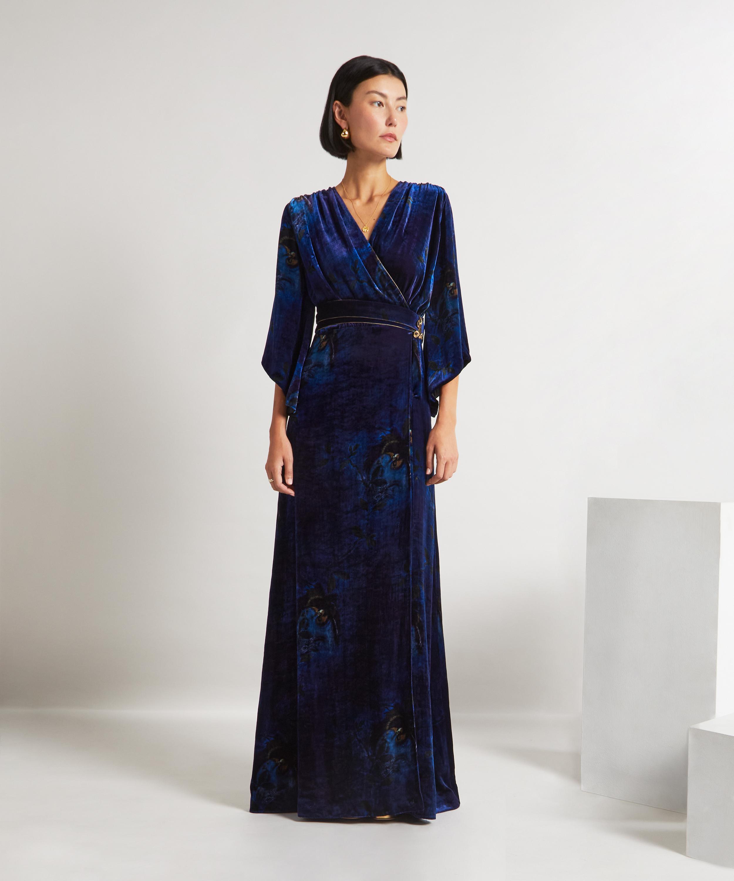 Liberty - HYPERNOVA 150 || Heron Long Velvet Wrap Dress image number 2