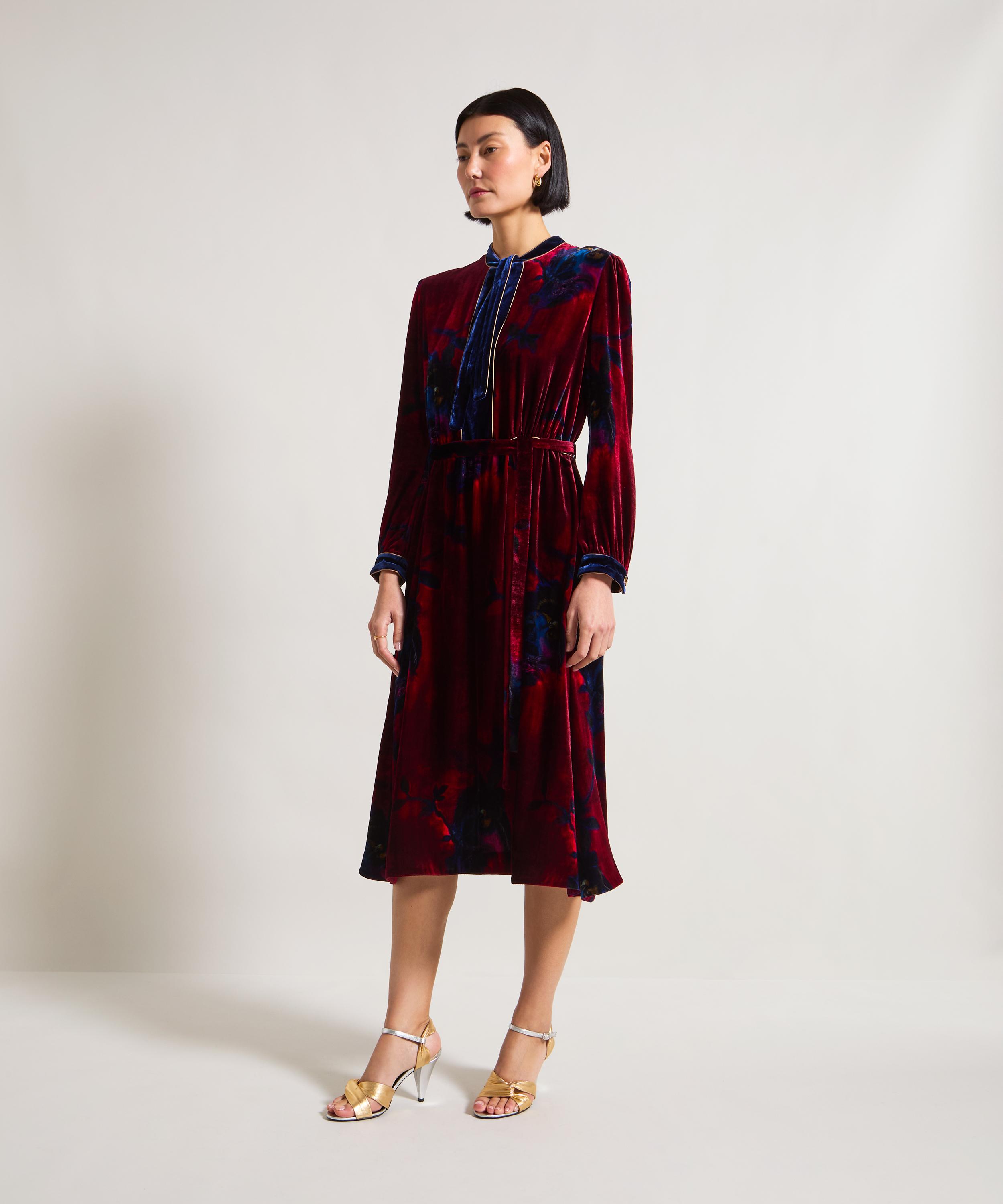 Liberty - HYPERNOVA 150 || Heron Midi Velvet Wrap Dress image number 2