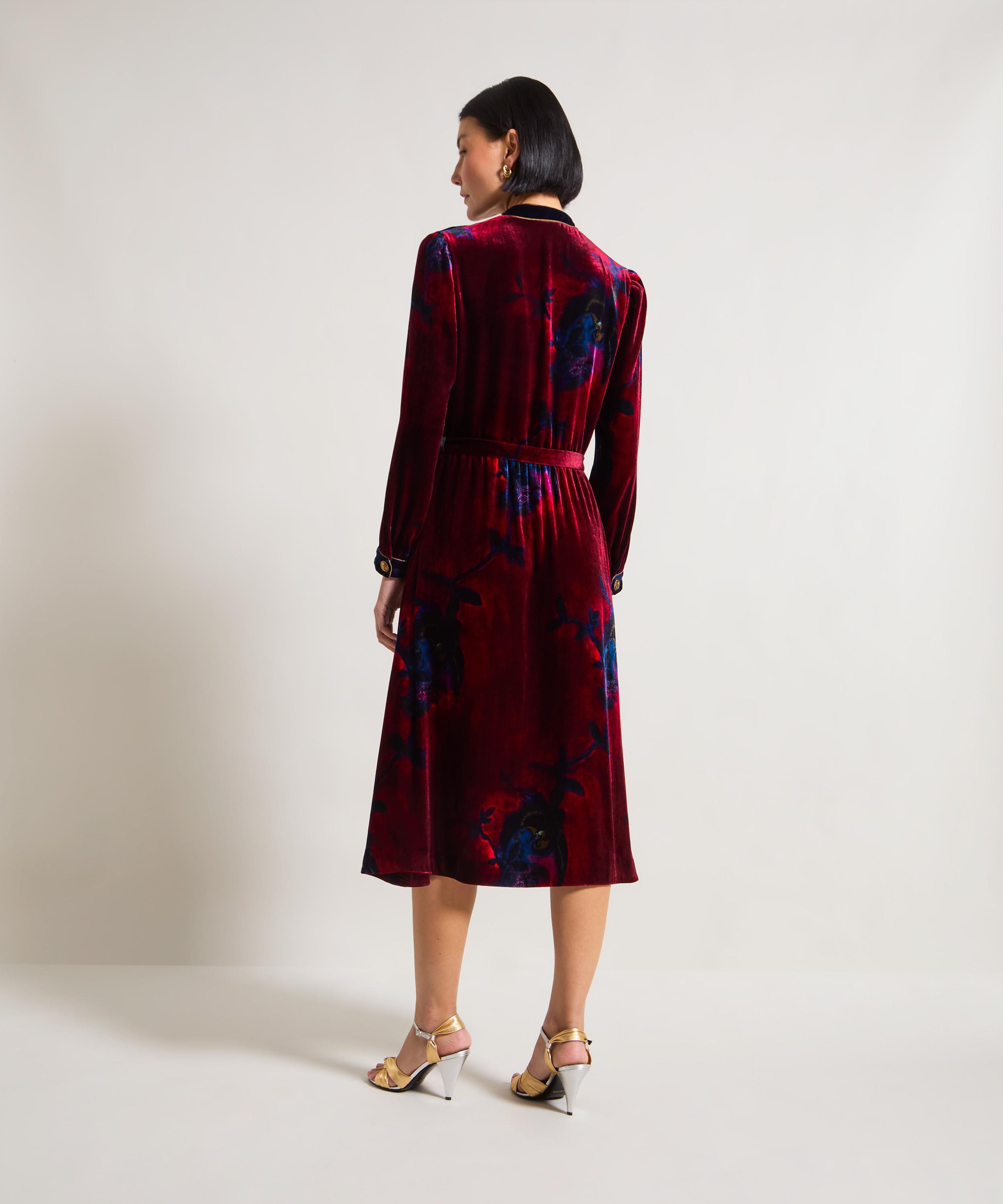 Liberty - HYPERNOVA 150 || Heron Midi Velvet Wrap Dress image number 3