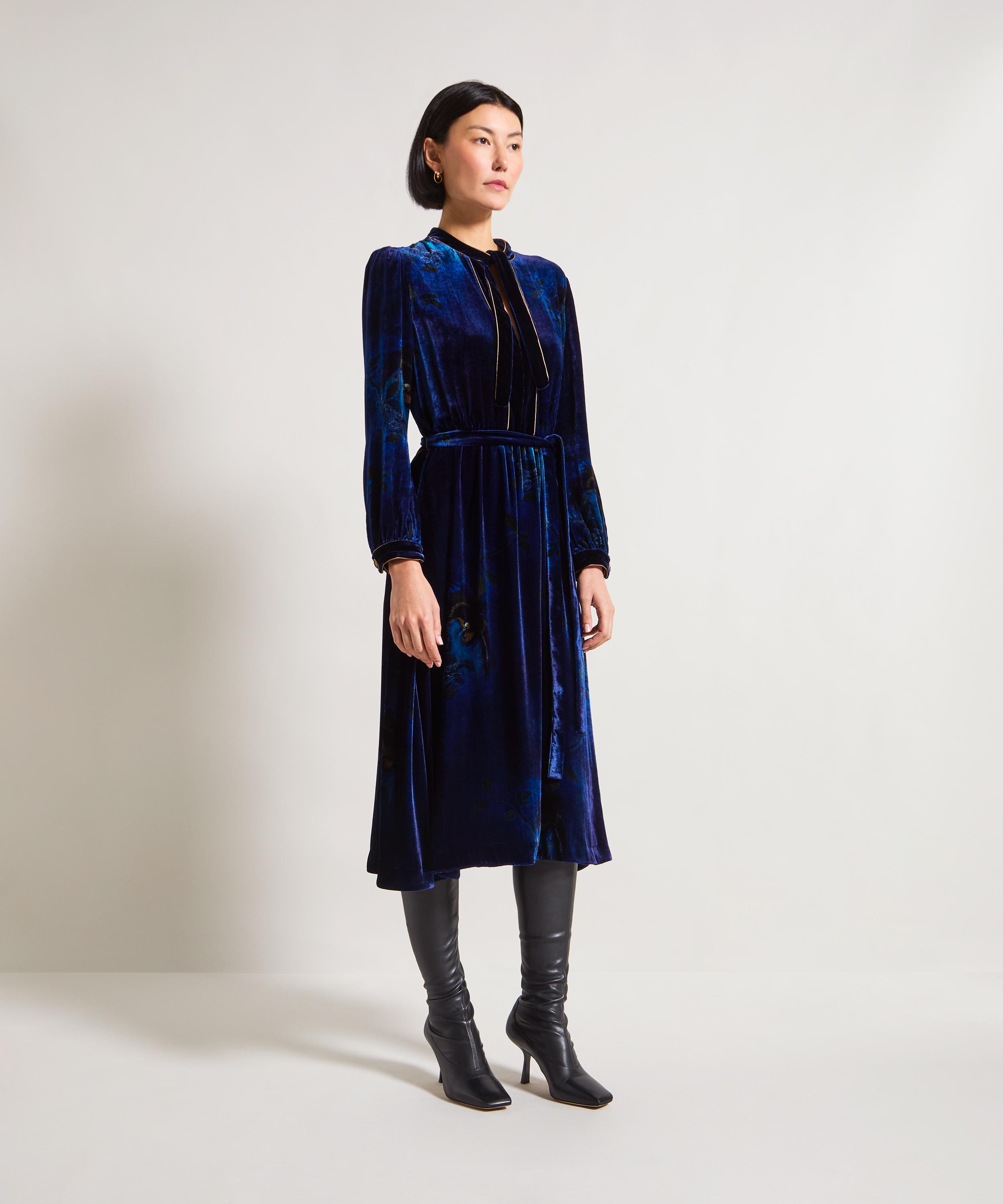 Liberty - HYPERNOVA 150 || Heron Midi Velvet Wrap Dress image number 2