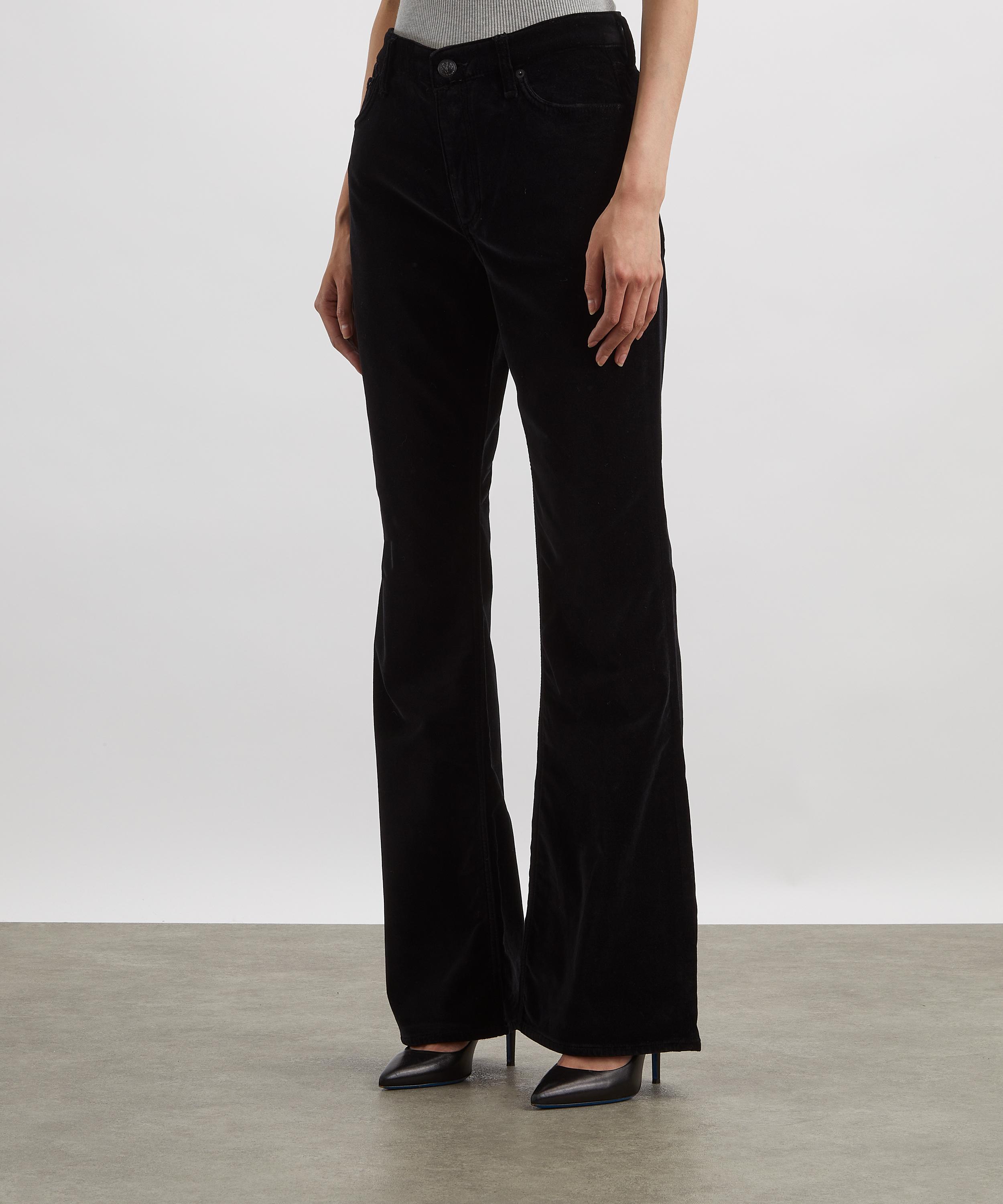 Rag & Bone - Dahlia Flare Black Velvet Jeans image number 2