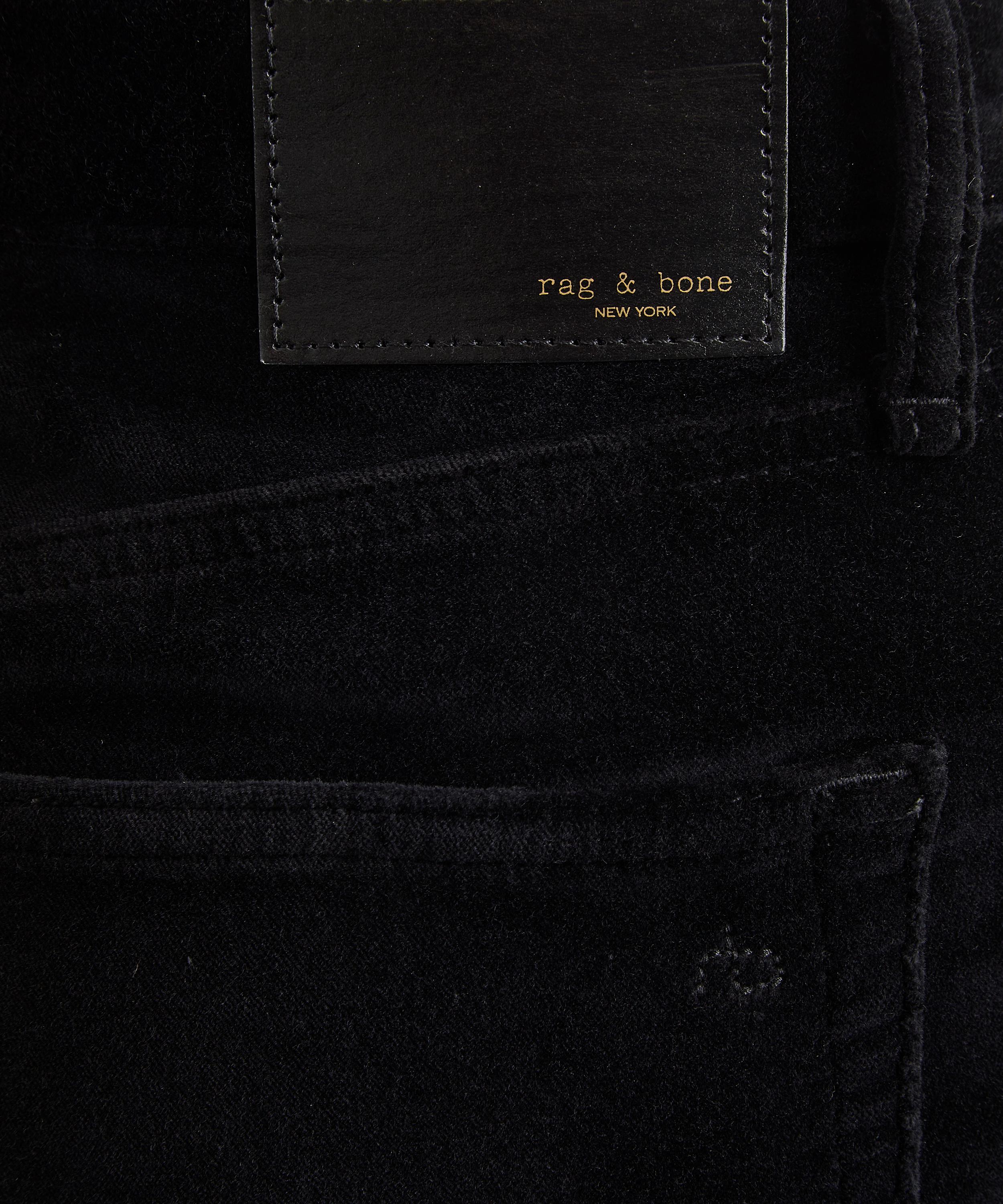 Rag & Bone - Dahlia Flare Black Velvet Jeans image number 4