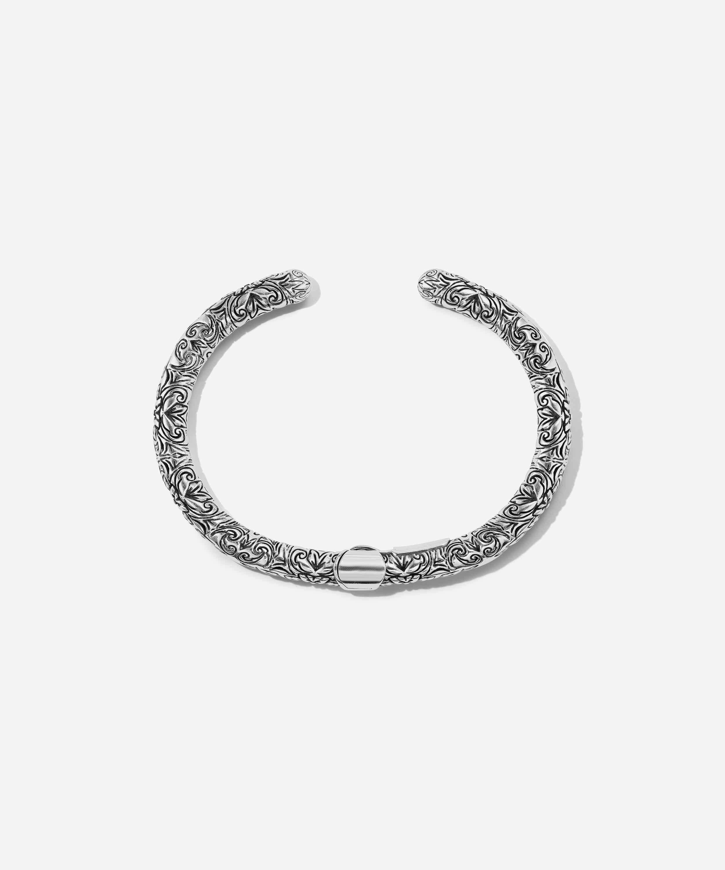 Marla Aaron - Sterling Silver Embossed Hinged Cuffling Bracelet