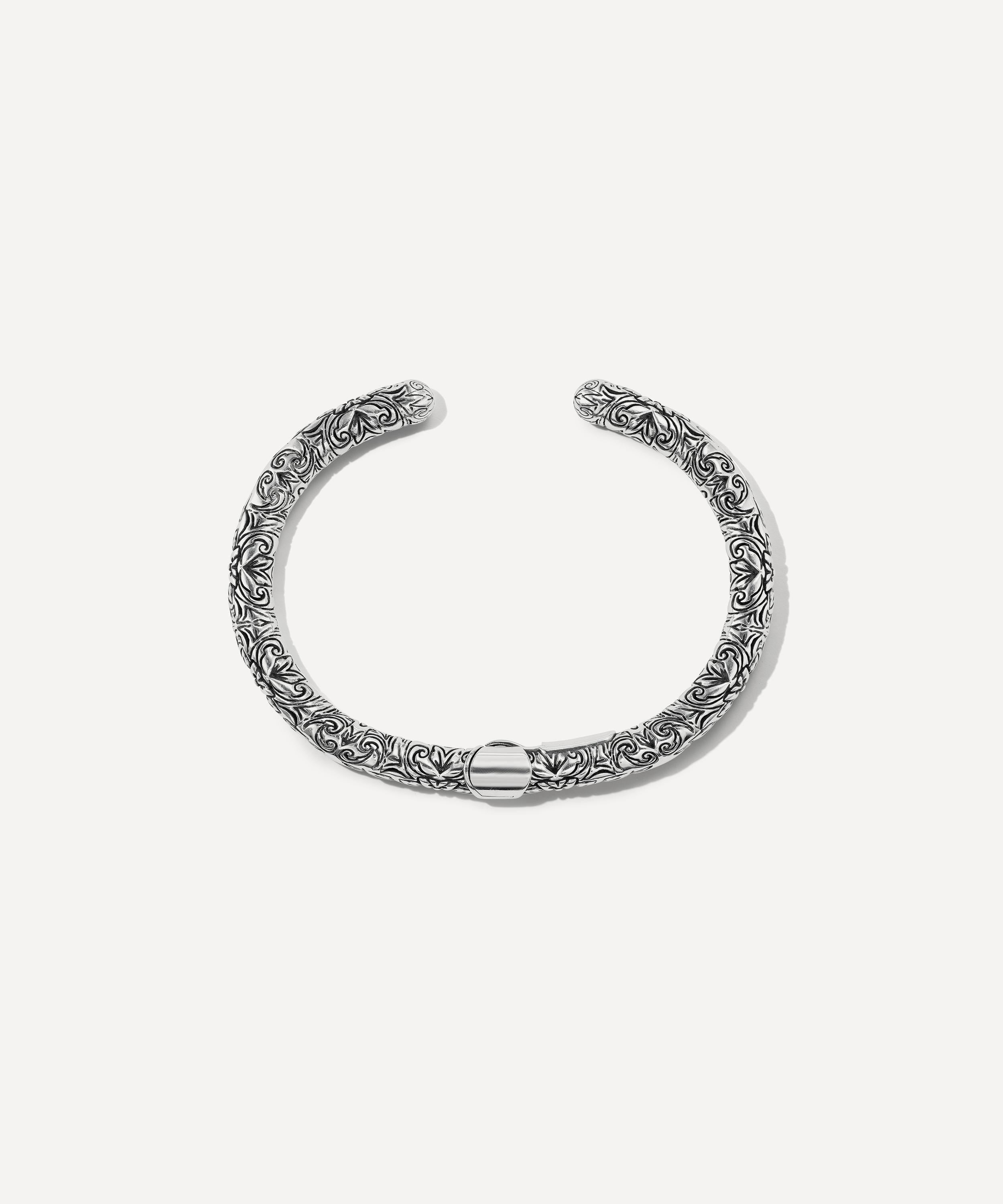 Marla Aaron - Sterling Silver Embossed Hinged Cuffling Bracelet