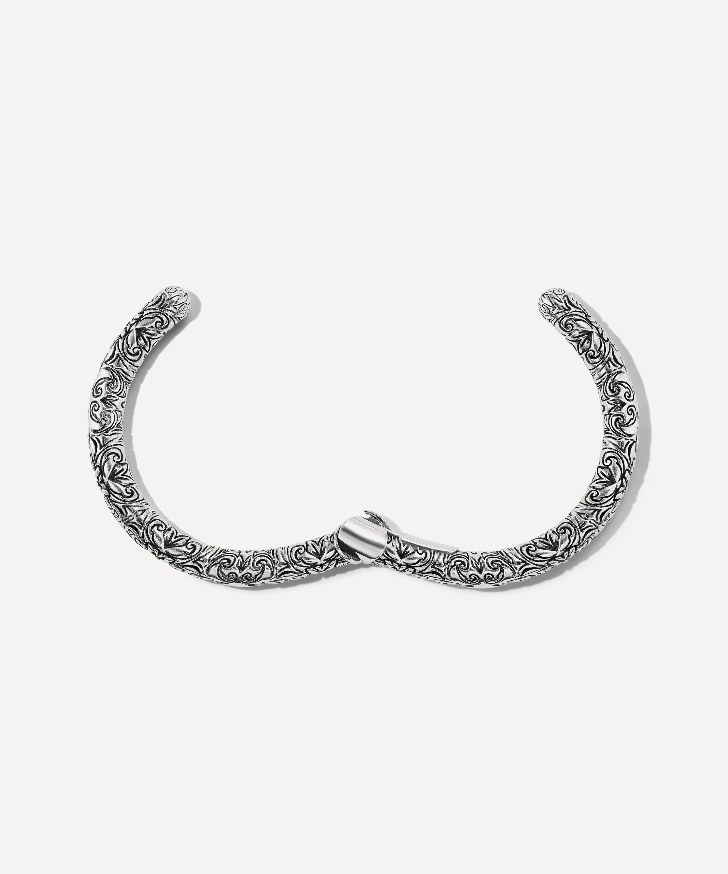 Marla Aaron - Sterling Silver Embossed Hinged Cuffling Bracelet image number 2