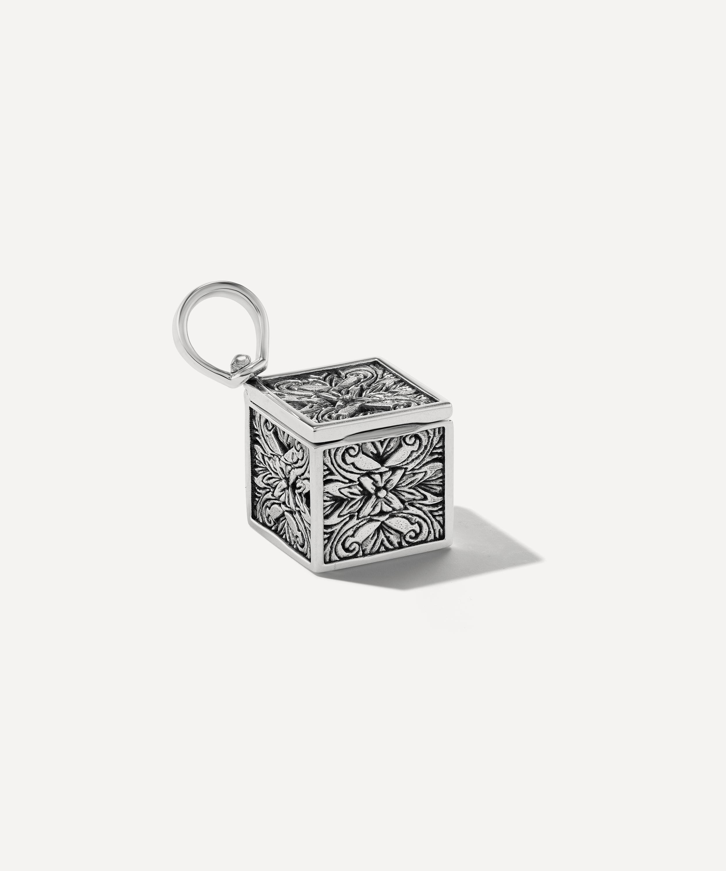 Marla Aaron - Sterling Silver Embossed Box Charm