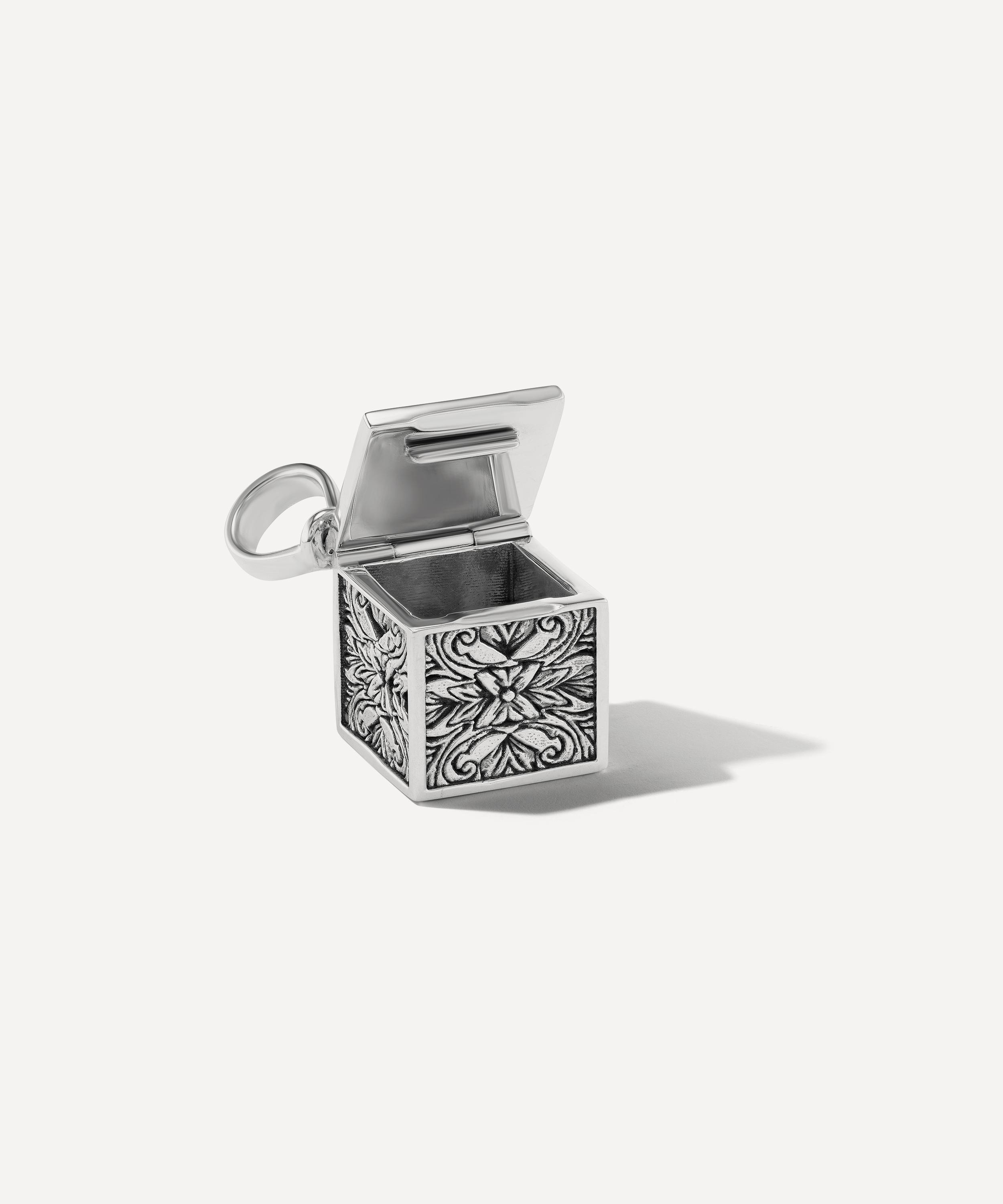 Marla Aaron - Sterling Silver Embossed Box Charm image number 2