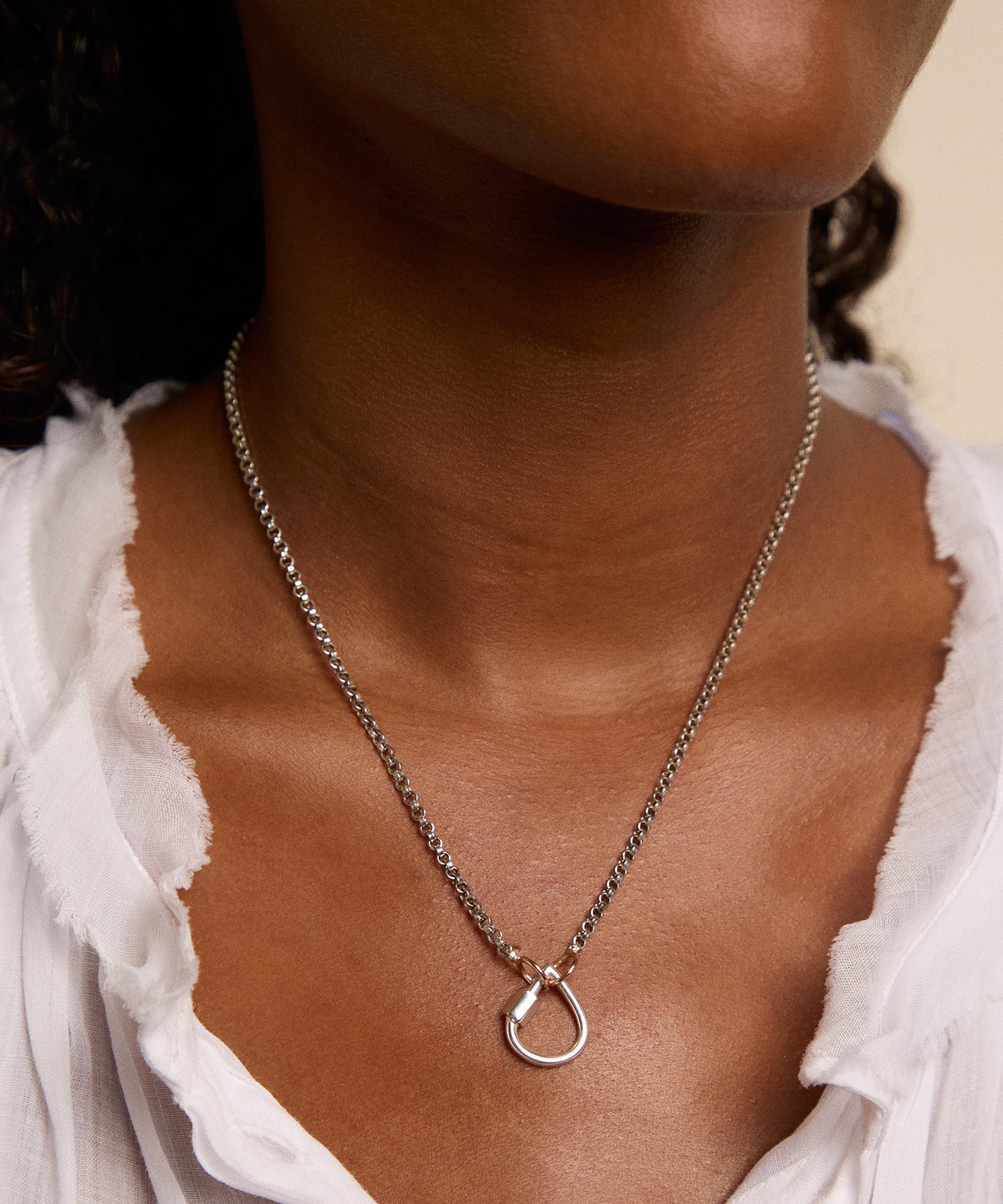 Marla Aaron - Sterling Silver Baby Droplock Carabiner Clasp image number 1