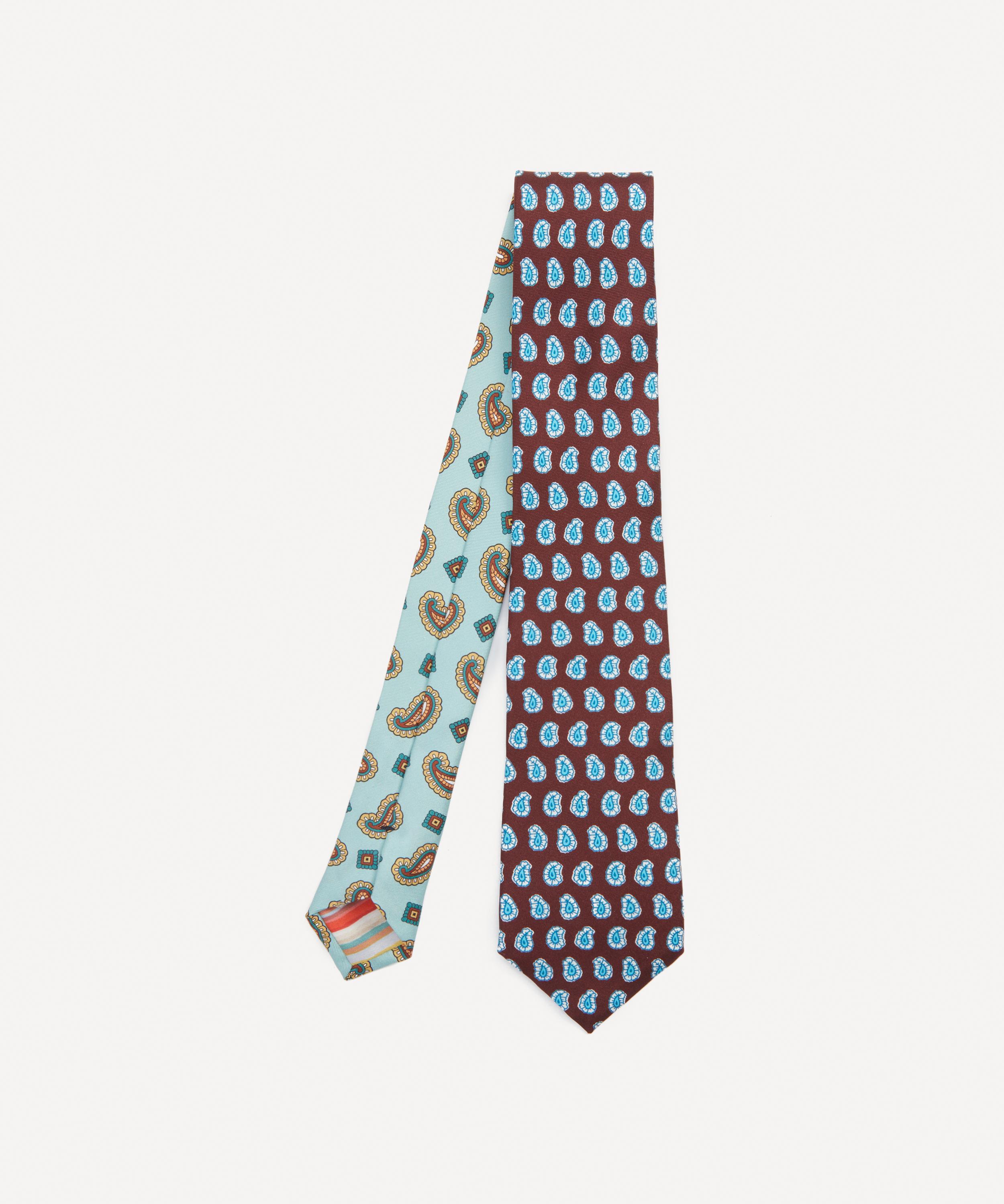 Paul Smith - Contrast Paisley Silk Tie