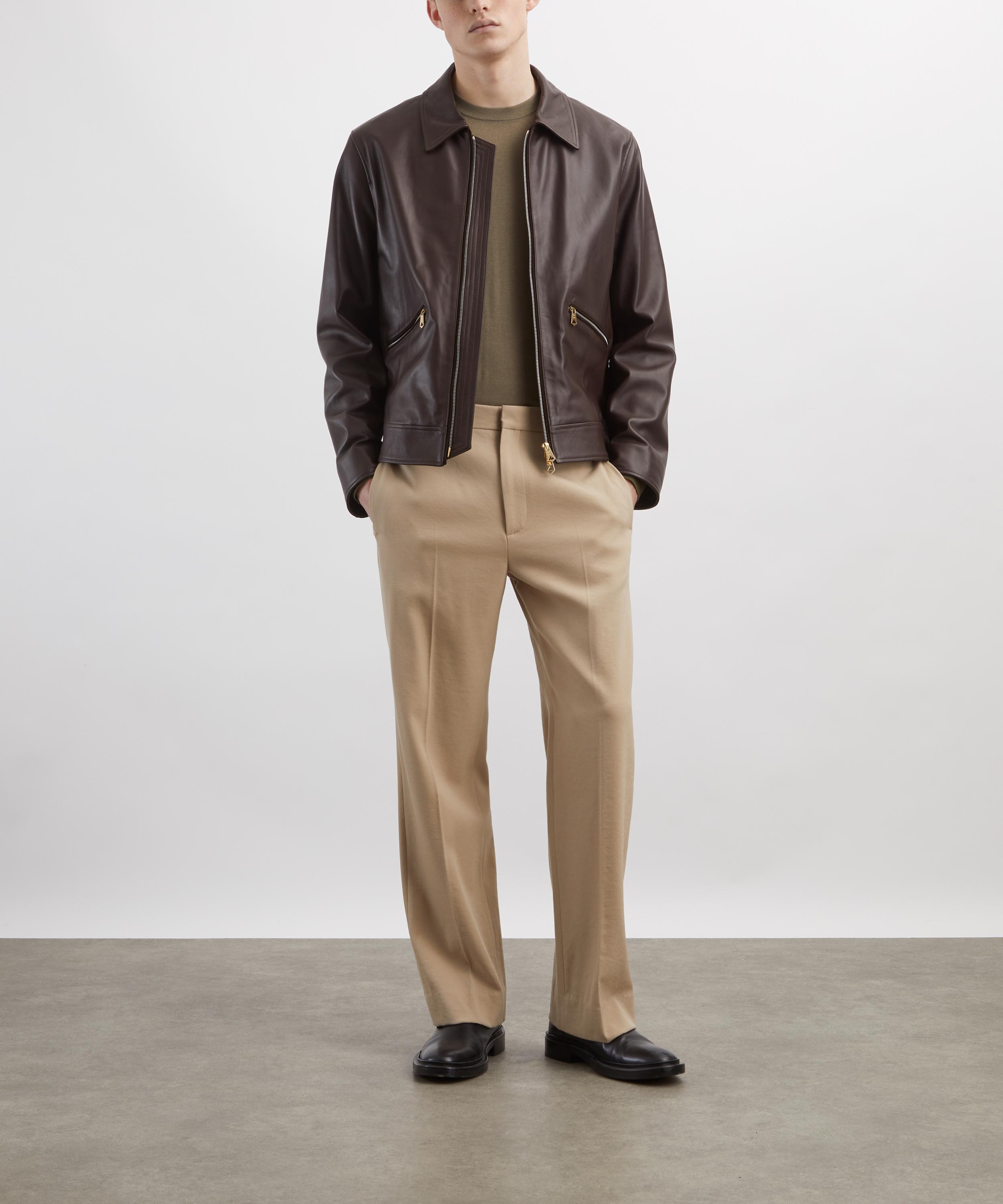 Paul Smith Chocolate Brown Nappa Leather Jacket | Liberty