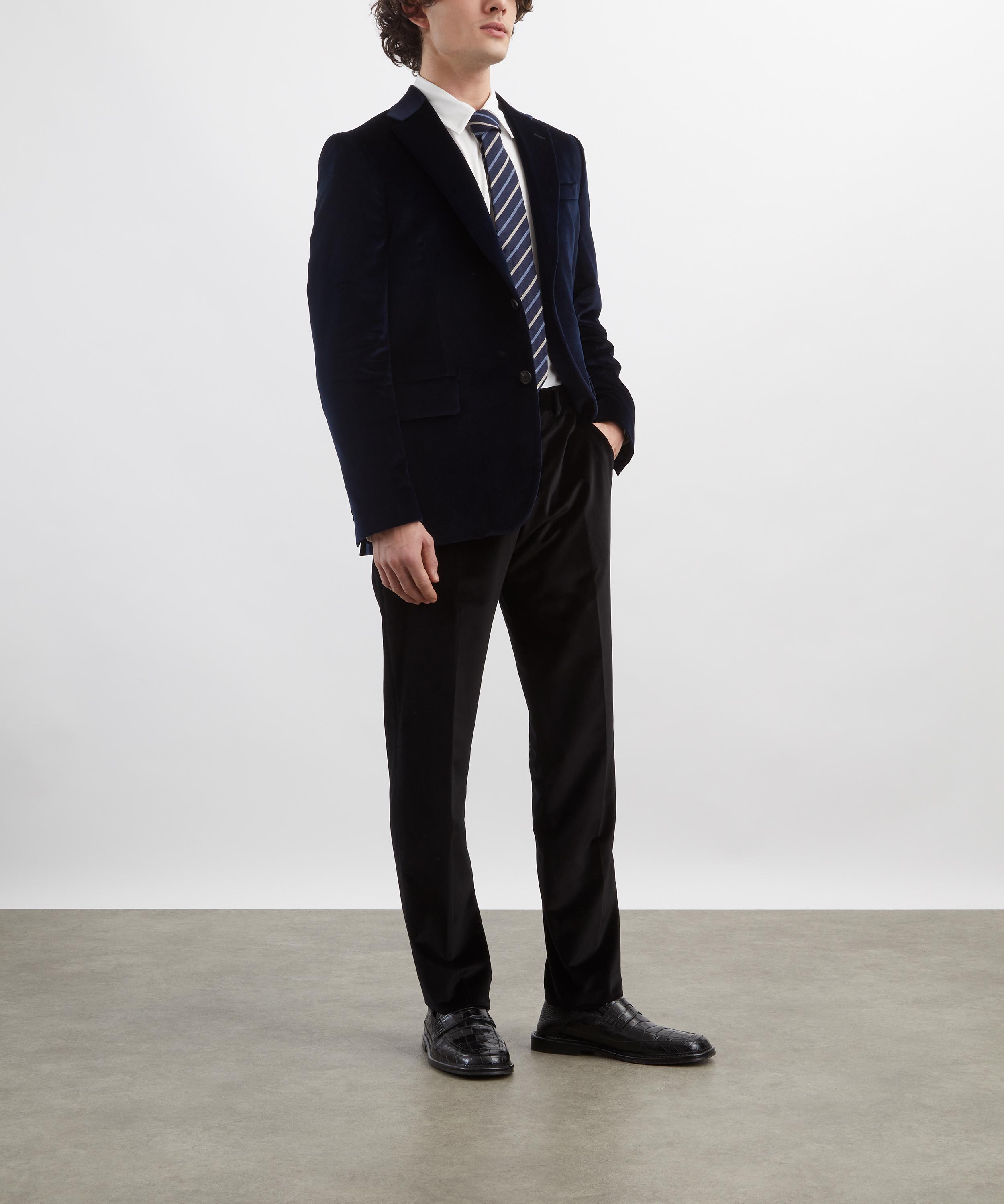 Paul Smith - Black Slim-Fit Velvet Trousers image number 1