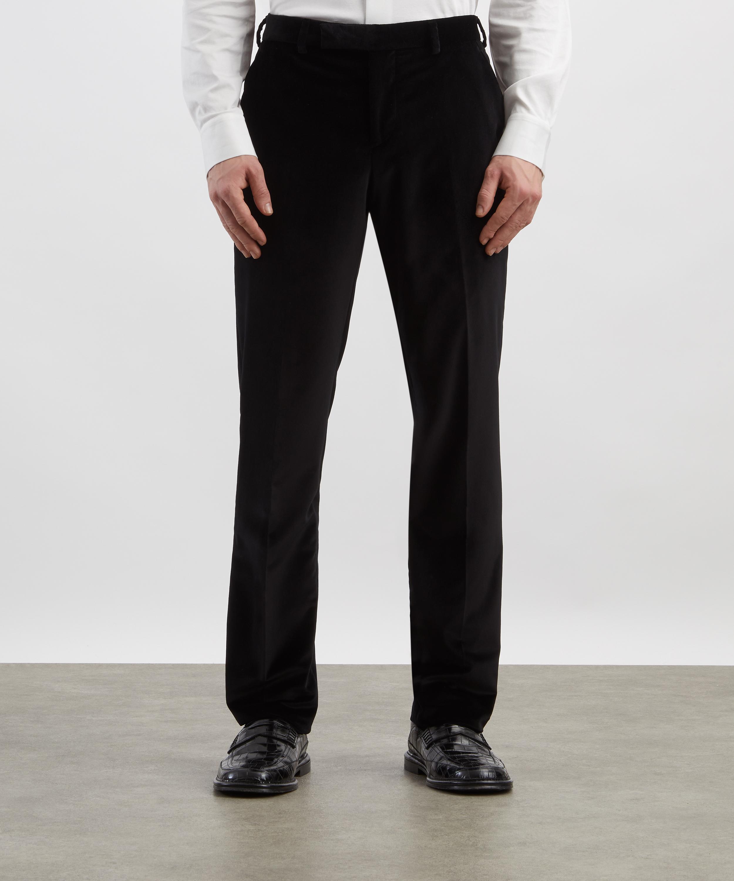 Paul Smith - Black Slim-Fit Velvet Trousers image number 2