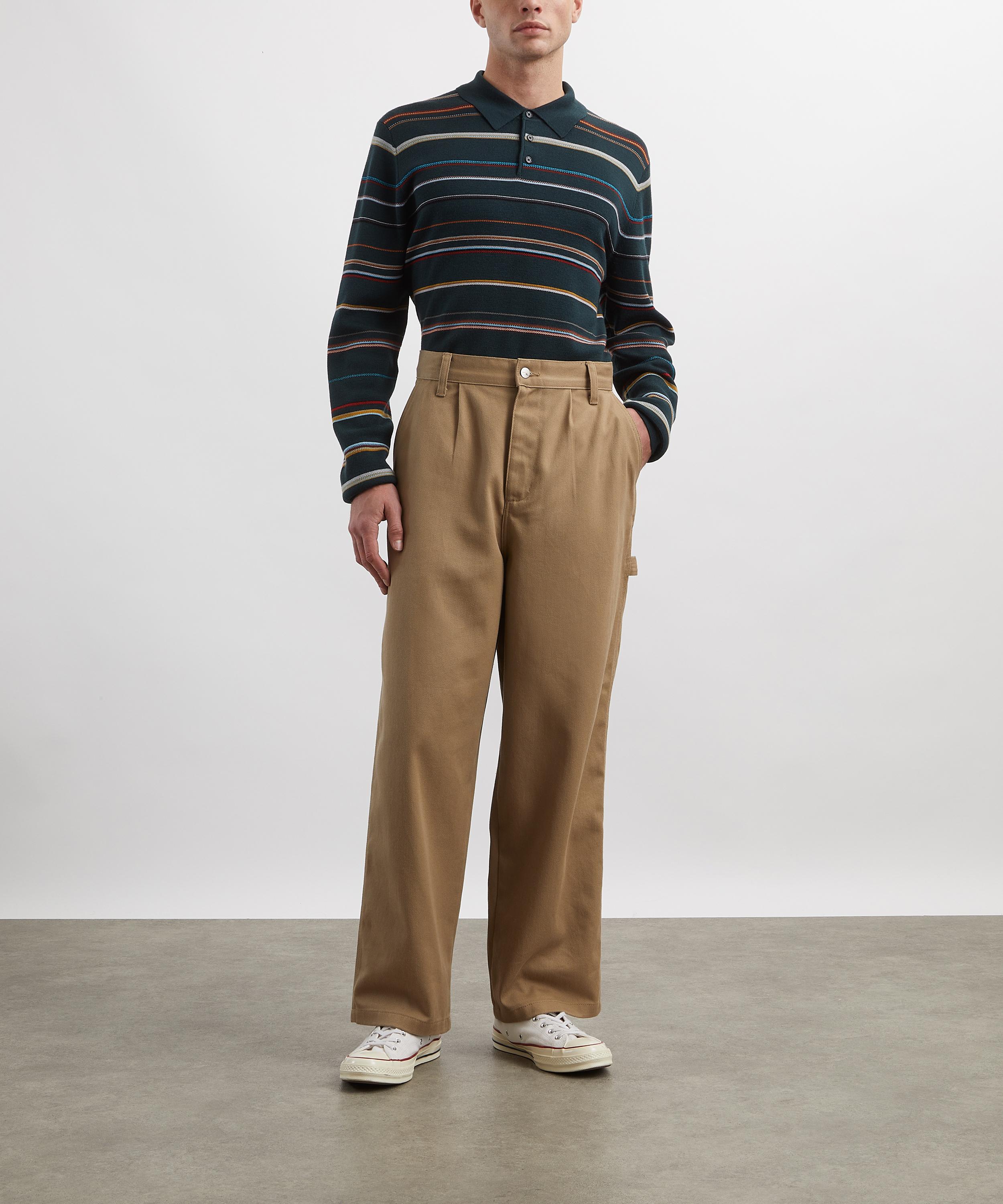 Paul Smith - Signature Stripe Merino Wool Polo Shirt image number 1