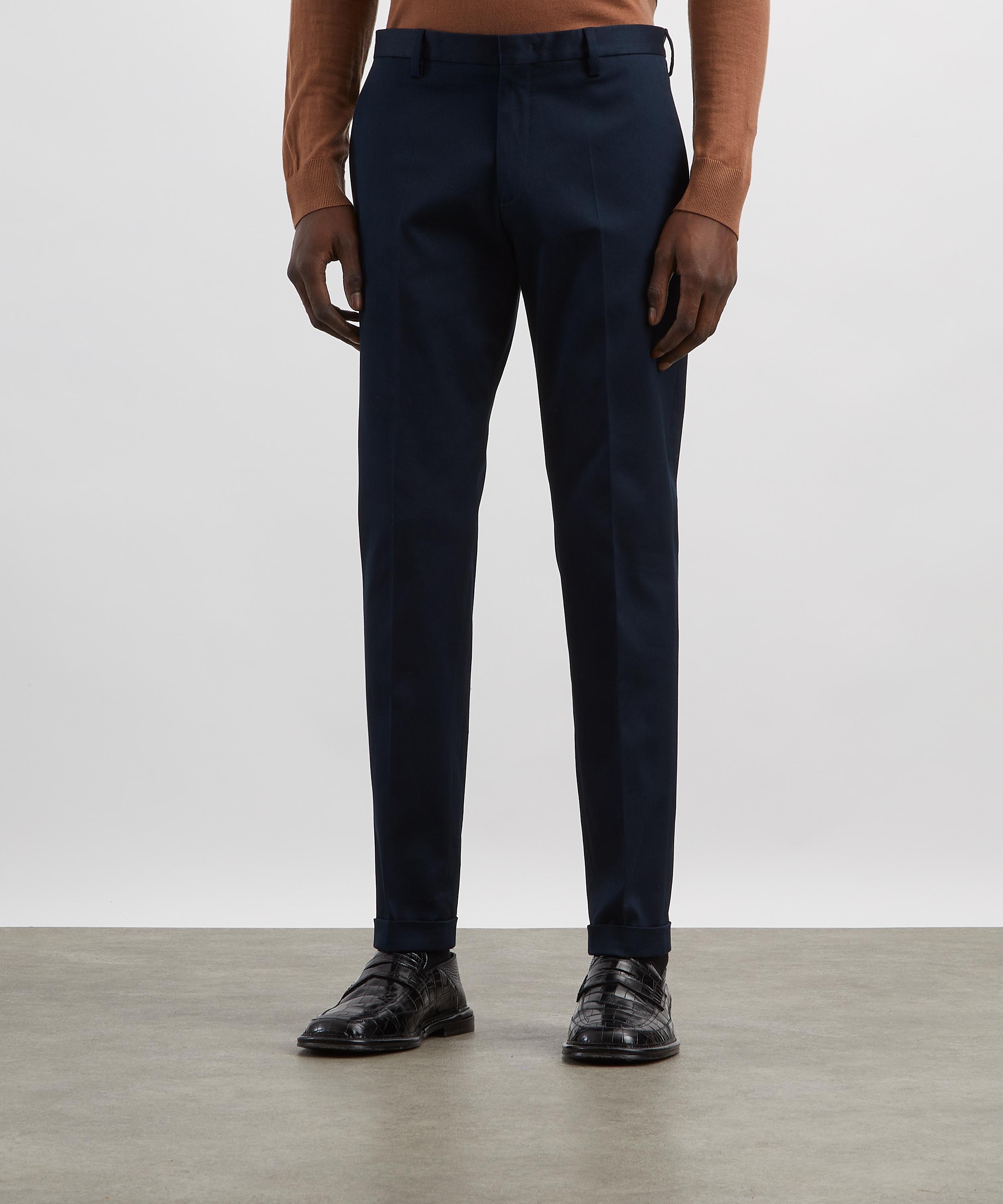 Paul Smith - Slim-Fit Washed Navy Stretch-Cotton Chino Trousers image number 2