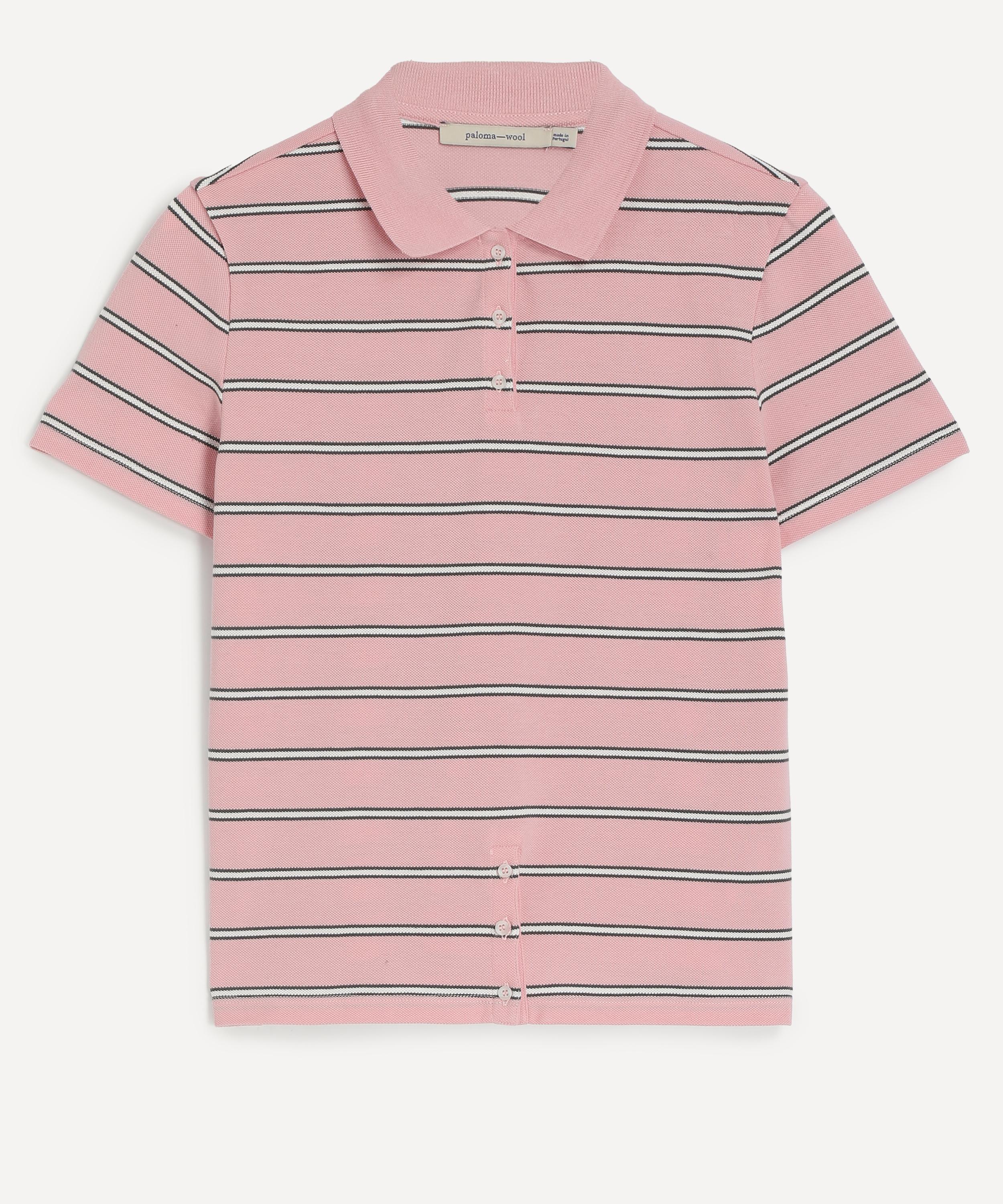 Paloma Wool - Julieta Pink Striped Polo