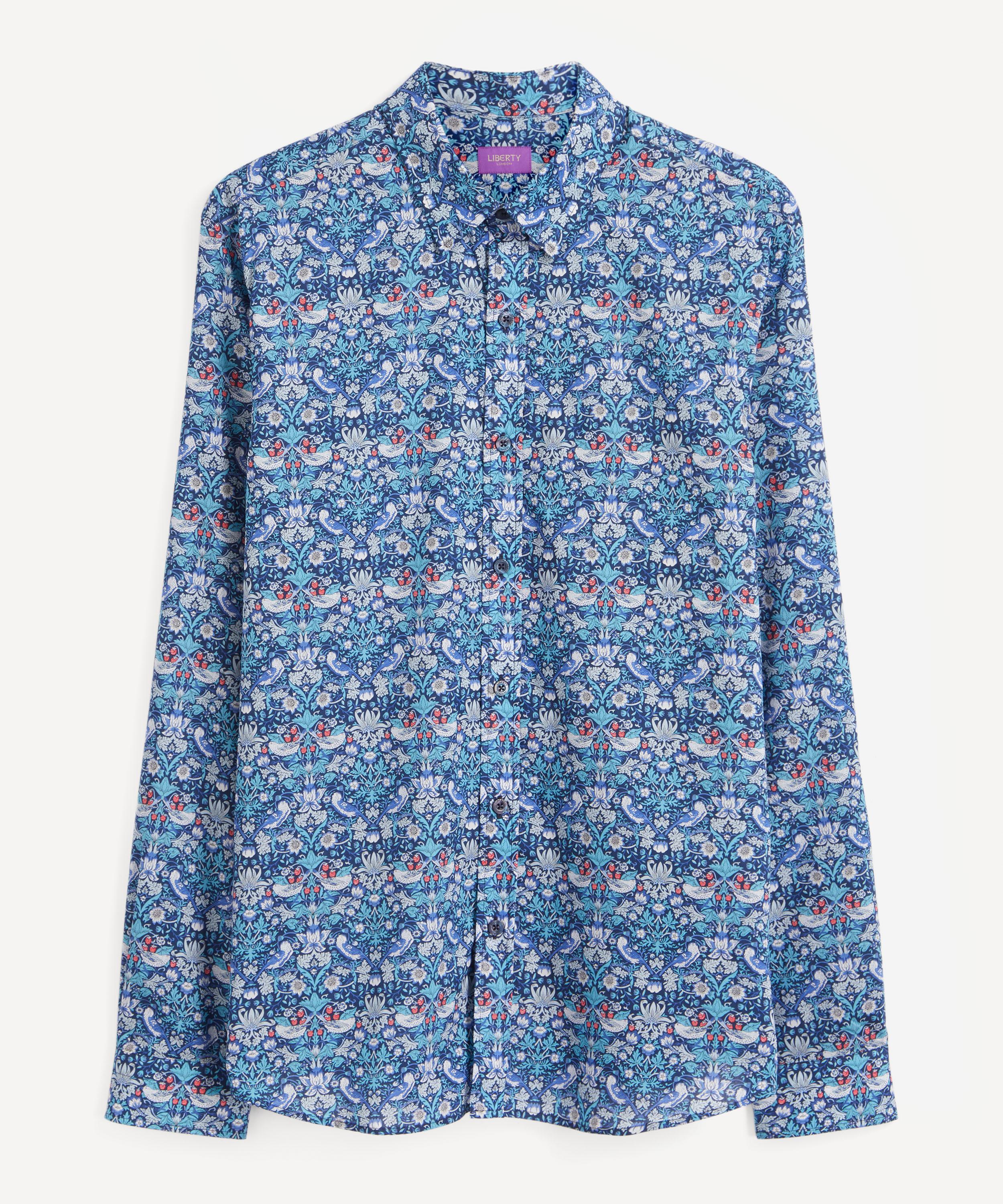 Liberty - Classic Fit Tana Lawn™ Cotton Shirt in Strawberry Thief