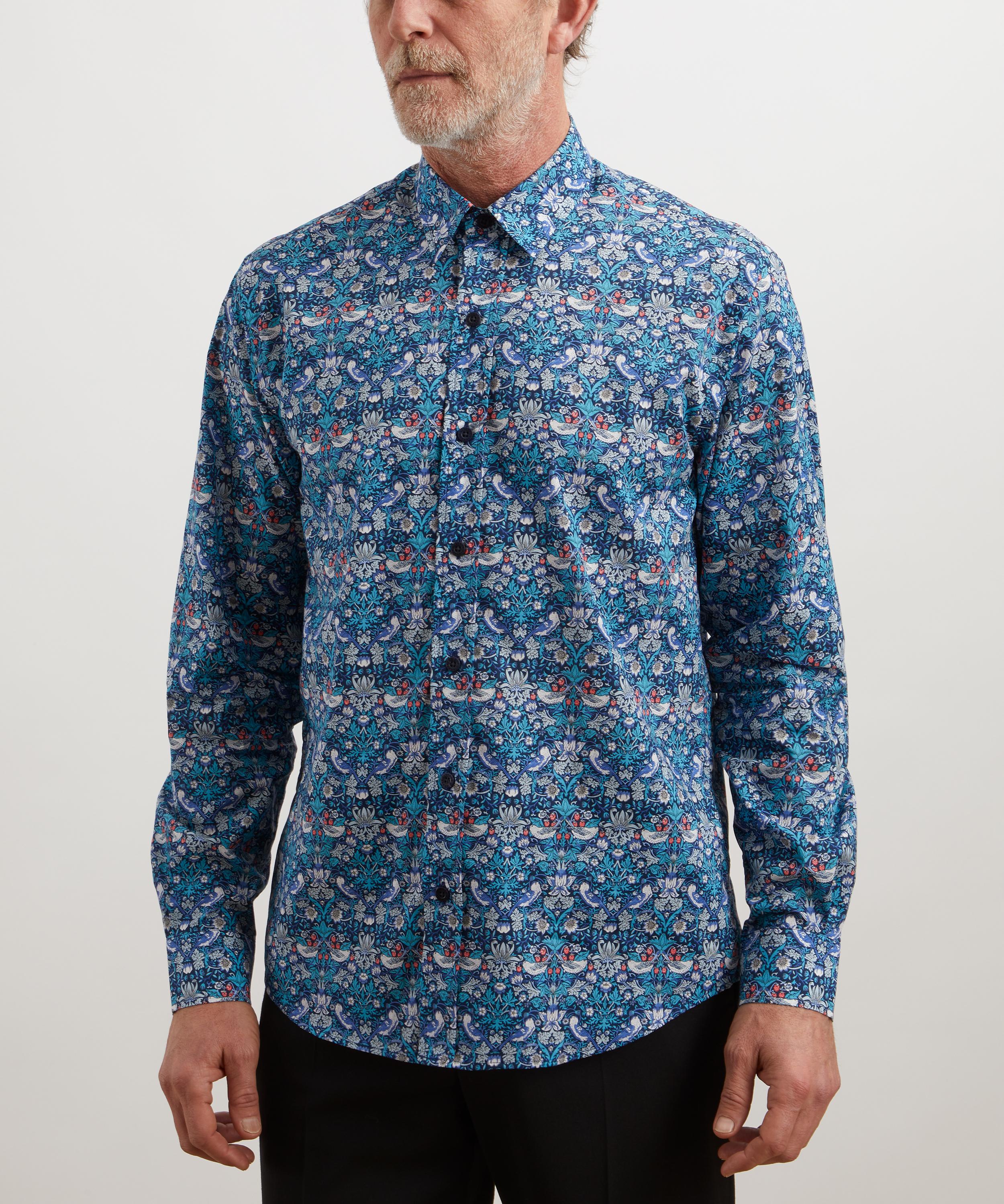 Liberty - Classic Fit Tana Lawn™ Cotton Shirt in Strawberry Thief image number 2