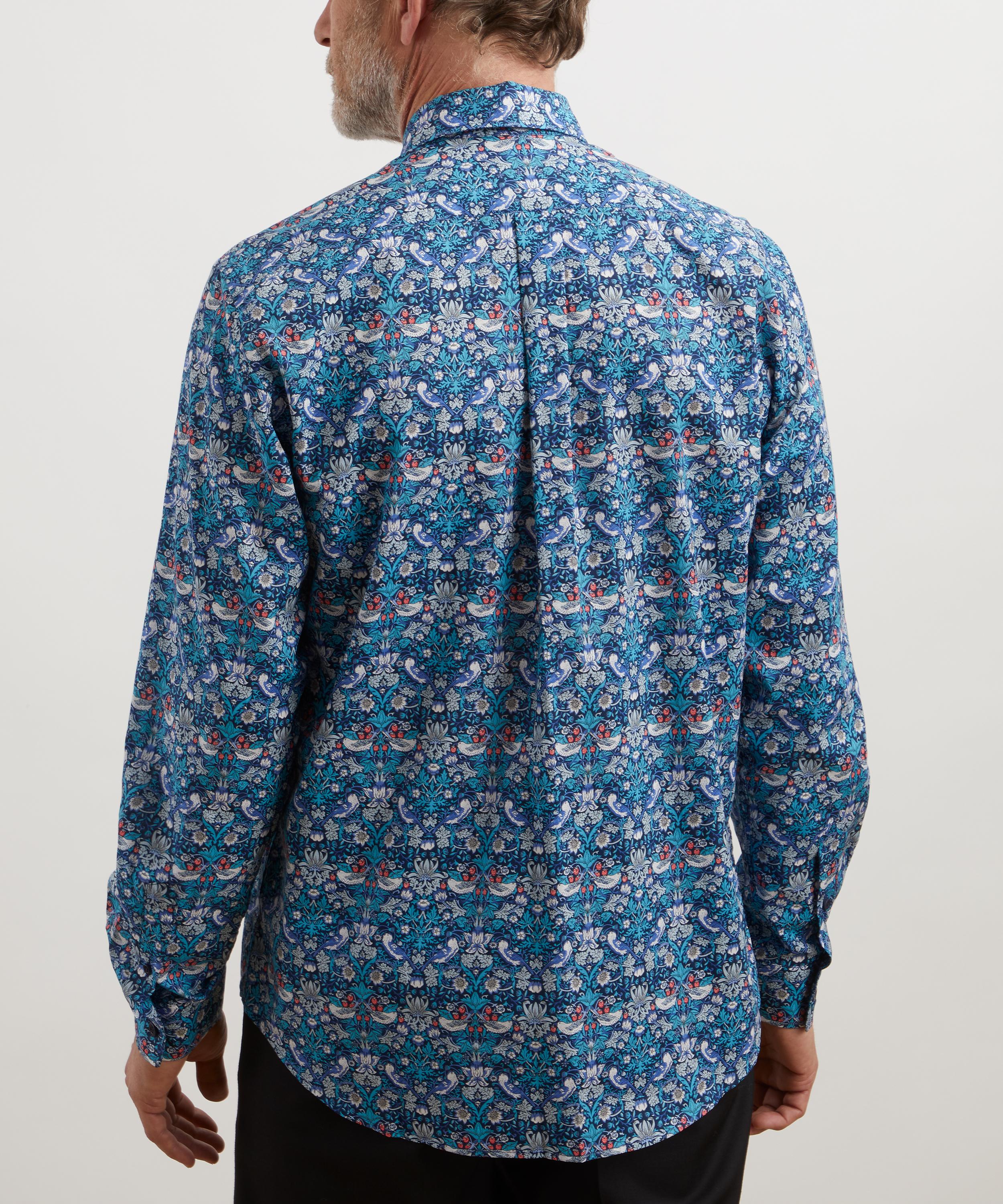 Liberty - Classic Fit Tana Lawn™ Cotton Shirt in Strawberry Thief image number 3