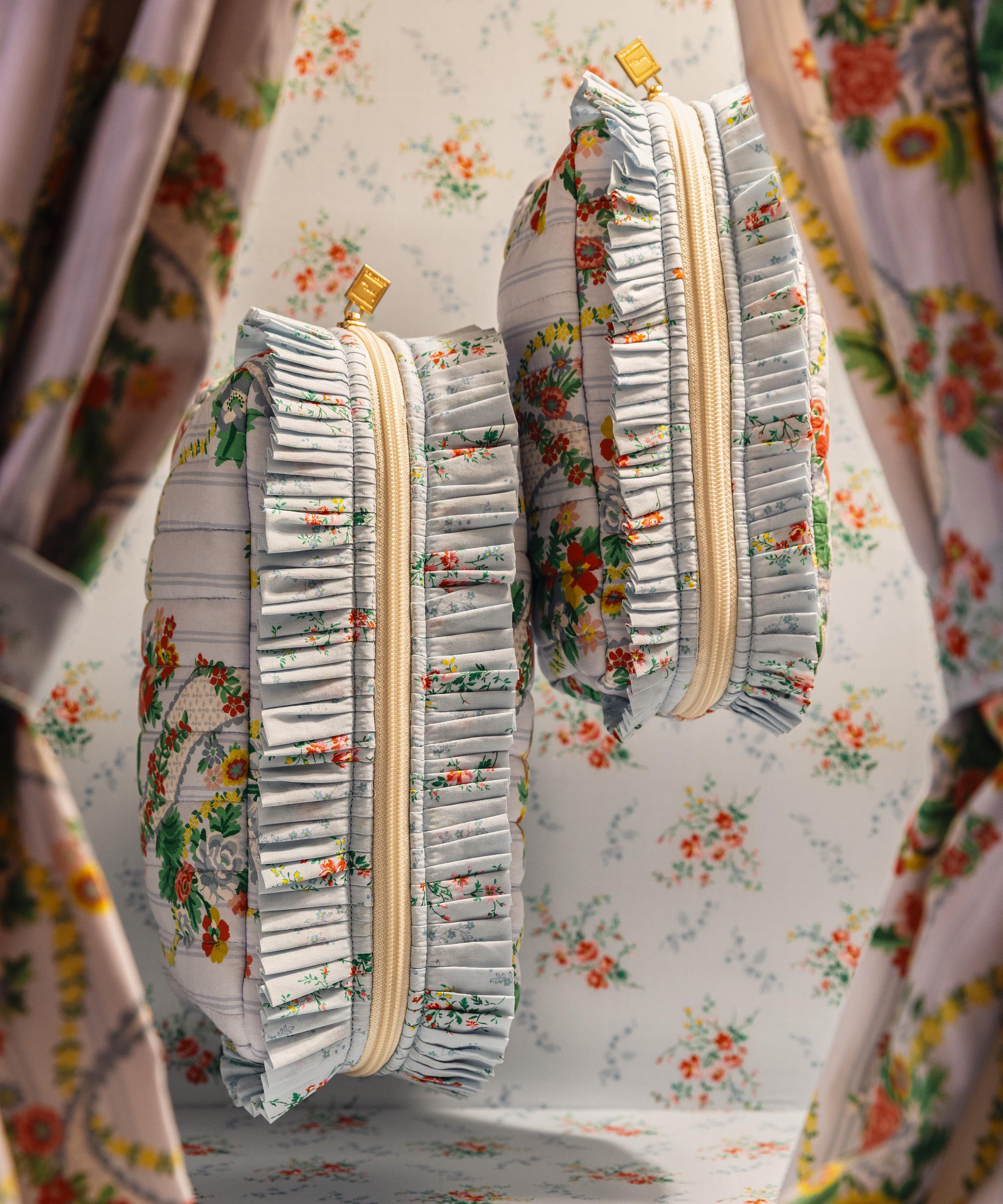 Bon Dep - Ribbon Cascade Tana Lawn&trade; Cotton Ruffled Pouch image number 1