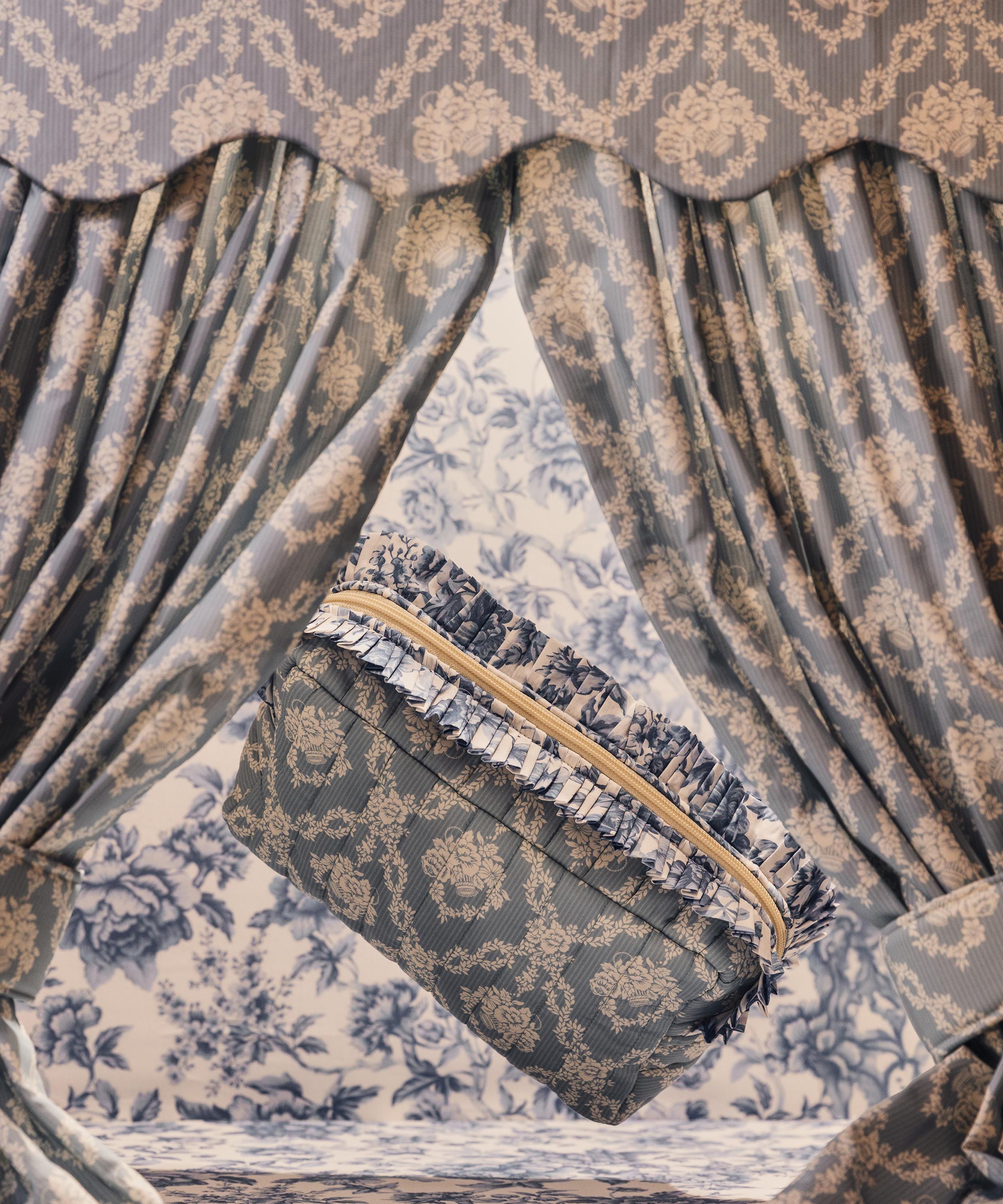 Bon Dep - Garland Hampers Tana Lawn&trade; Cotton Ruffled Square Pouch image number 1