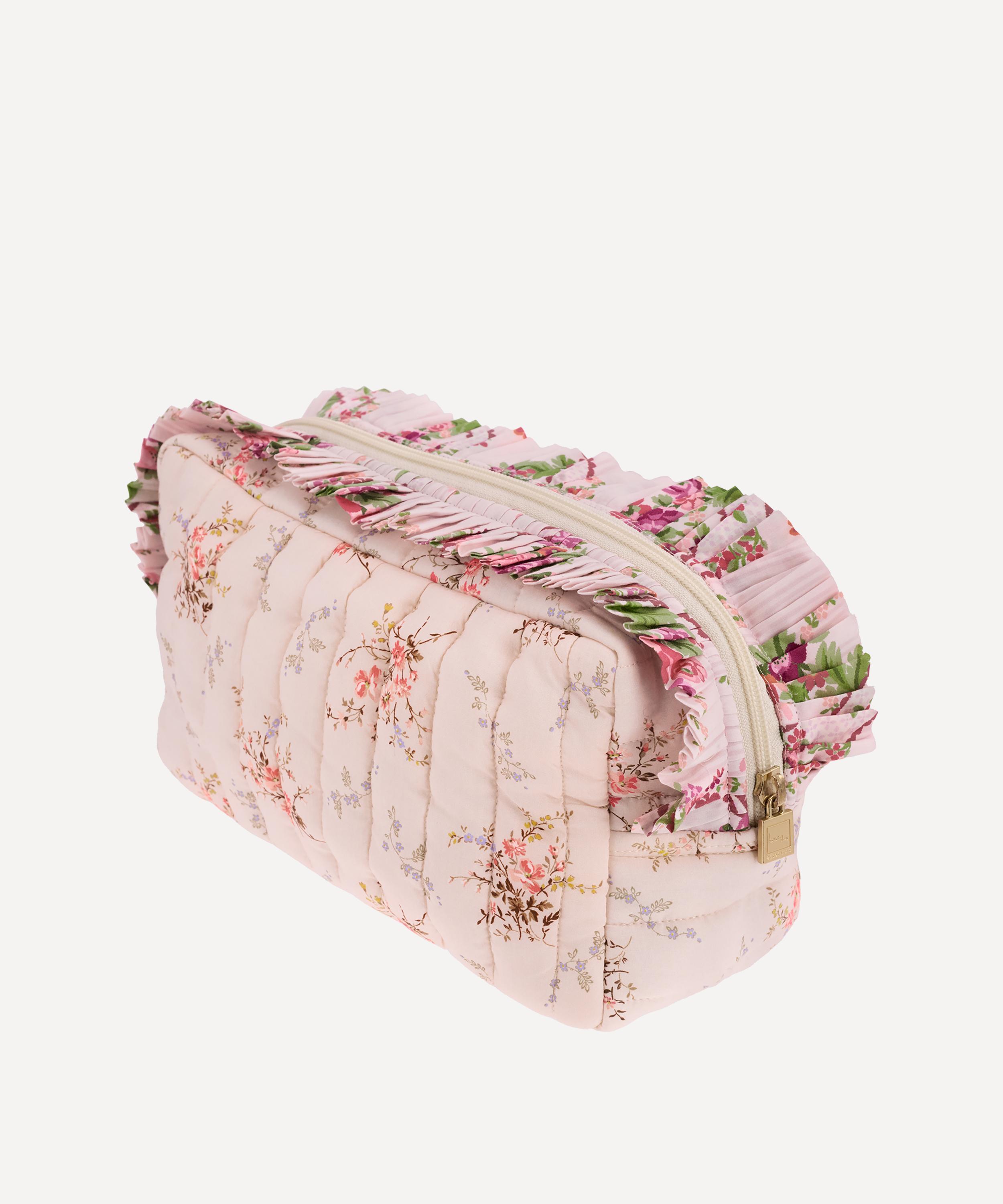 Bon Dep - x Bridgerton Garden Blooms Tana Lawn&trade; Cotton Ruffled Square Pouch