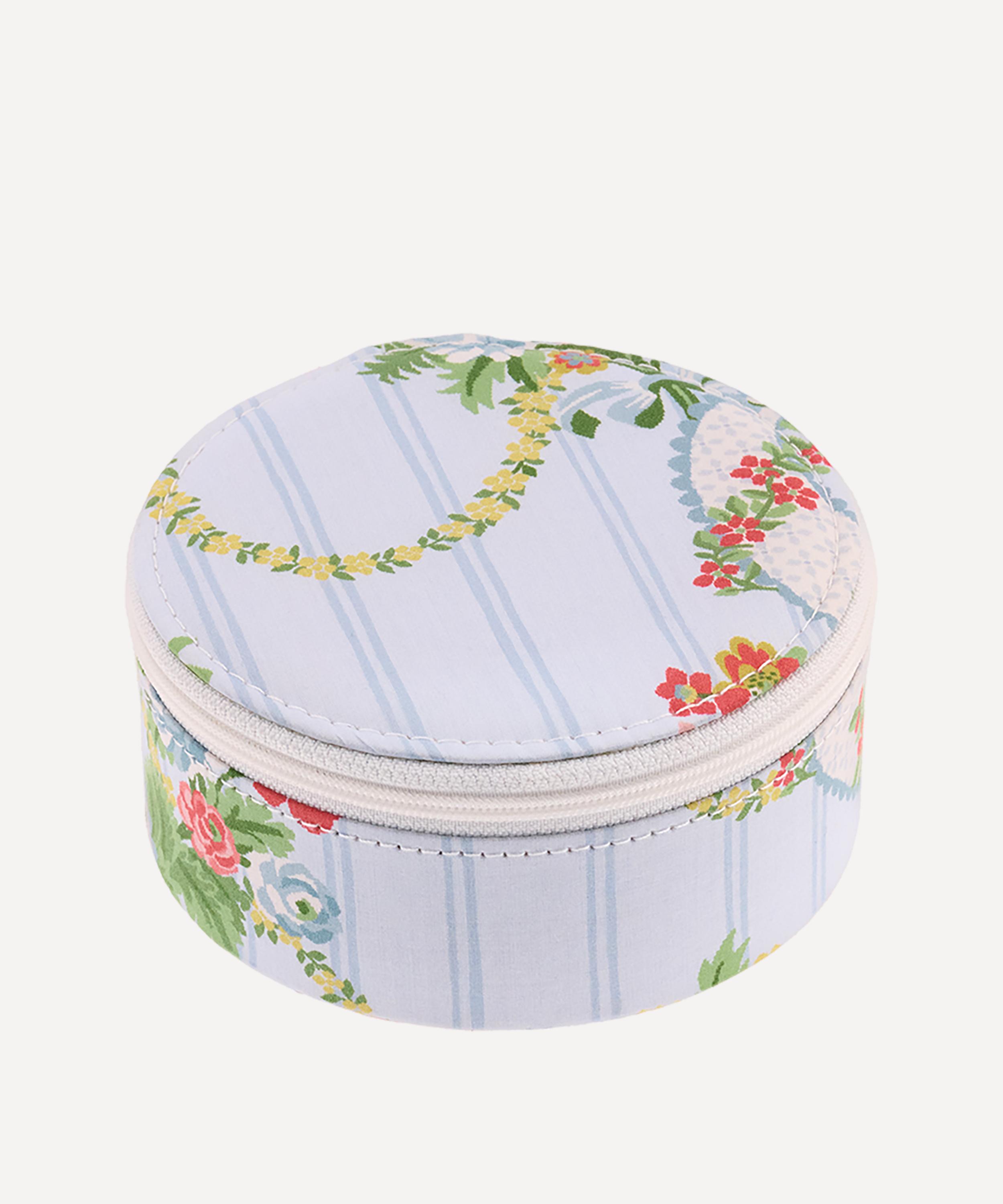 Bon Dep - x Bridgerton Ribbon Cascade Tana Lawn&trade; Cotton Round Jewellery Box image number 1